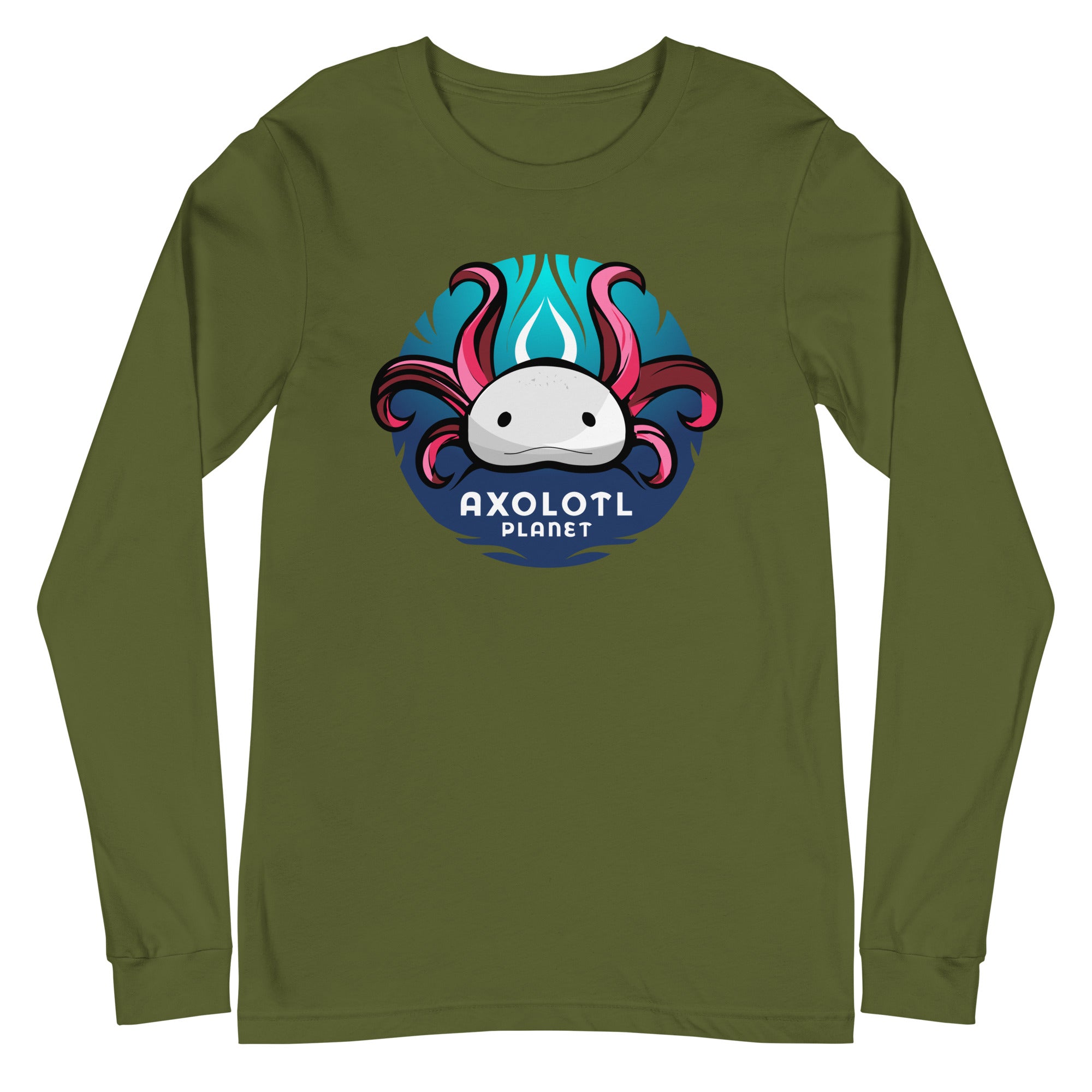 Axolotl Planet Logo axolotl Long Sleeve Tee mockup