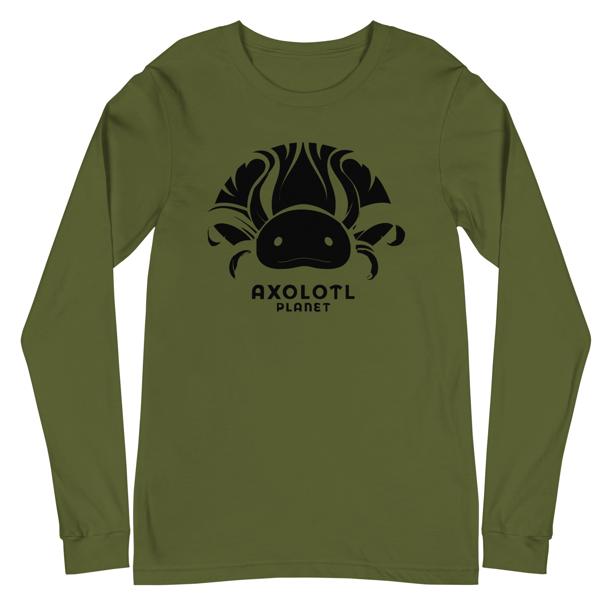 Axolotl Planet Logo (Black) axolotl Long Sleeve Tee mockup