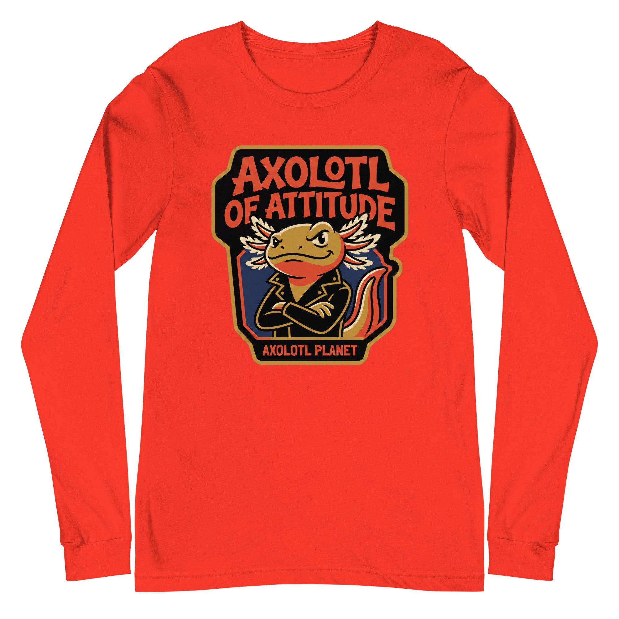 Axolotl of Attitude axolotl Long Sleeve Tee mockup