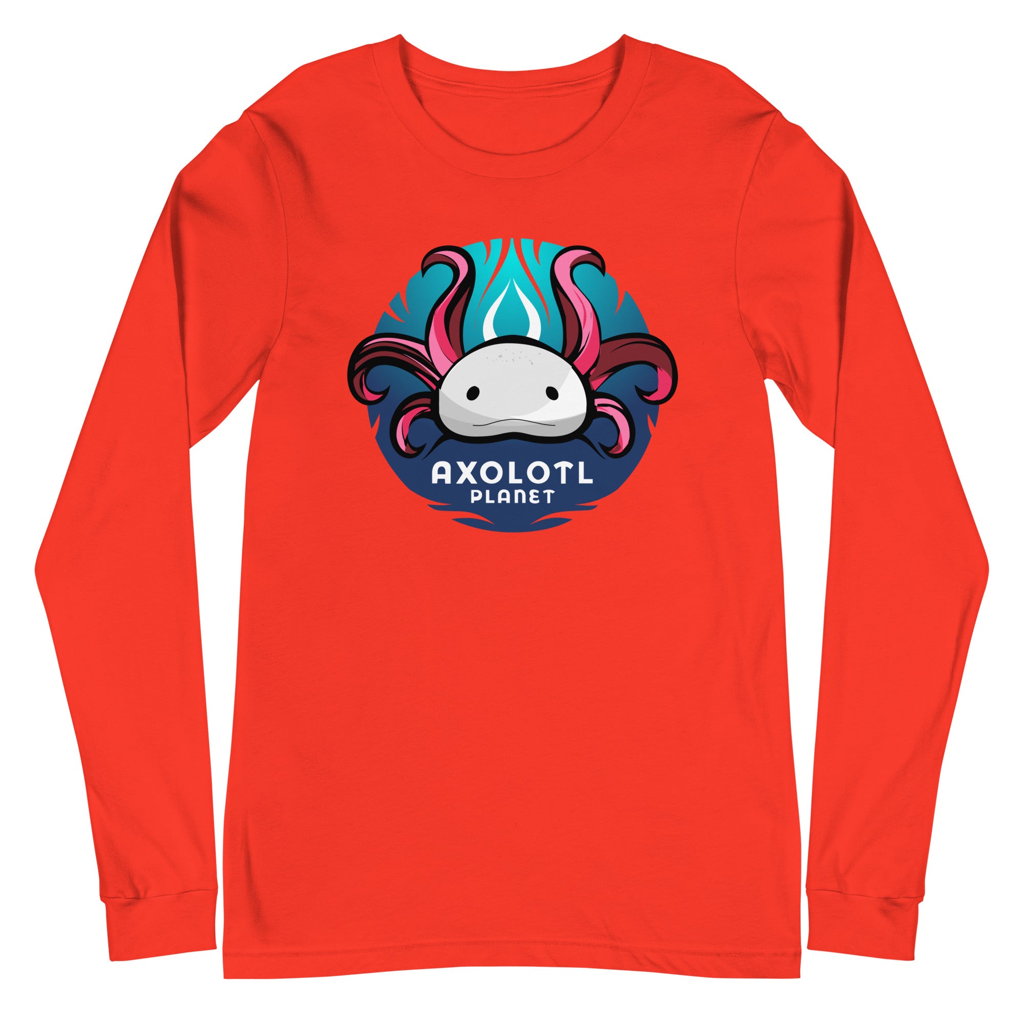 Axolotl Planet Logo axolotl Long Sleeve Tee mockup