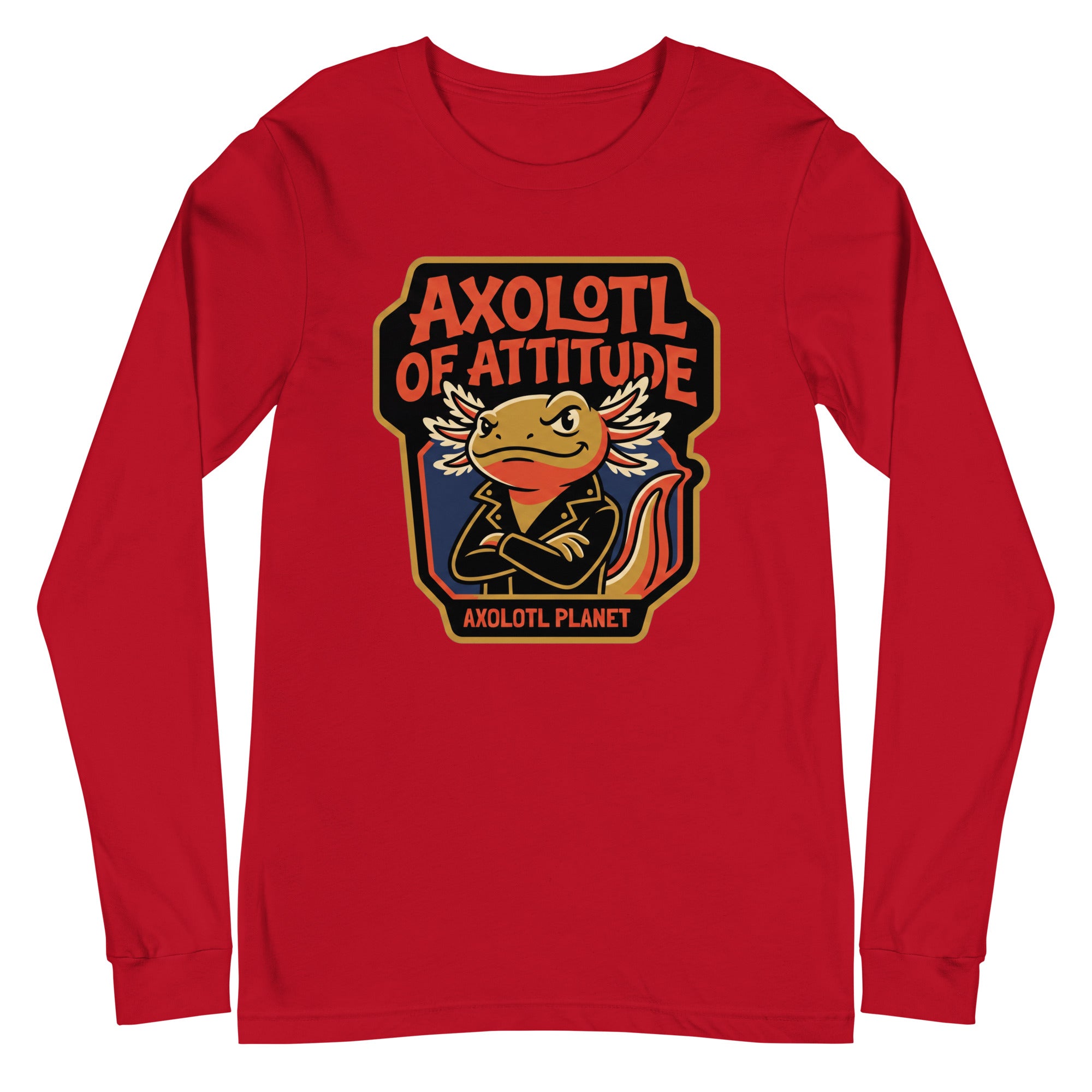 Axolotl of Attitude axolotl Long Sleeve Tee mockup