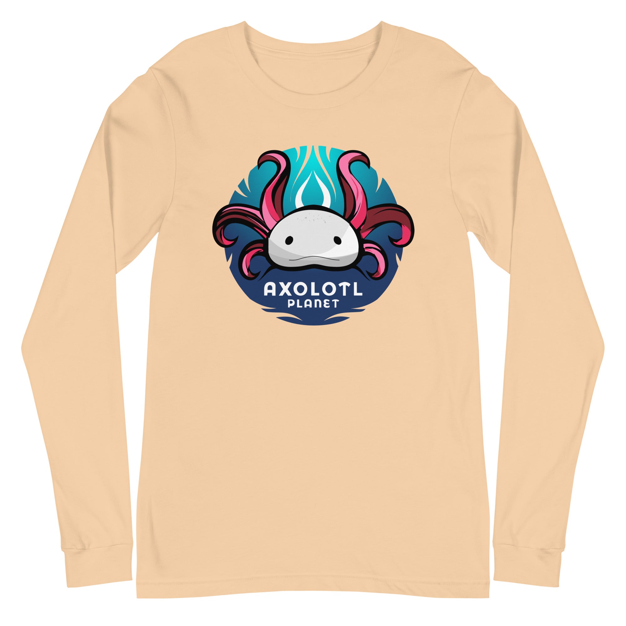 Axolotl Planet Logo axolotl Long Sleeve Tee mockup