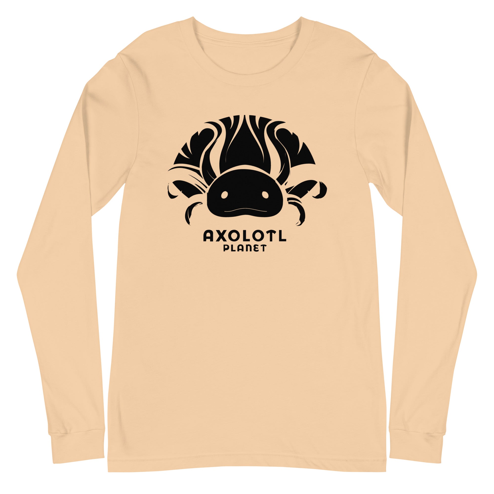 Axolotl Planet Logo (Black) axolotl Long Sleeve Tee mockup