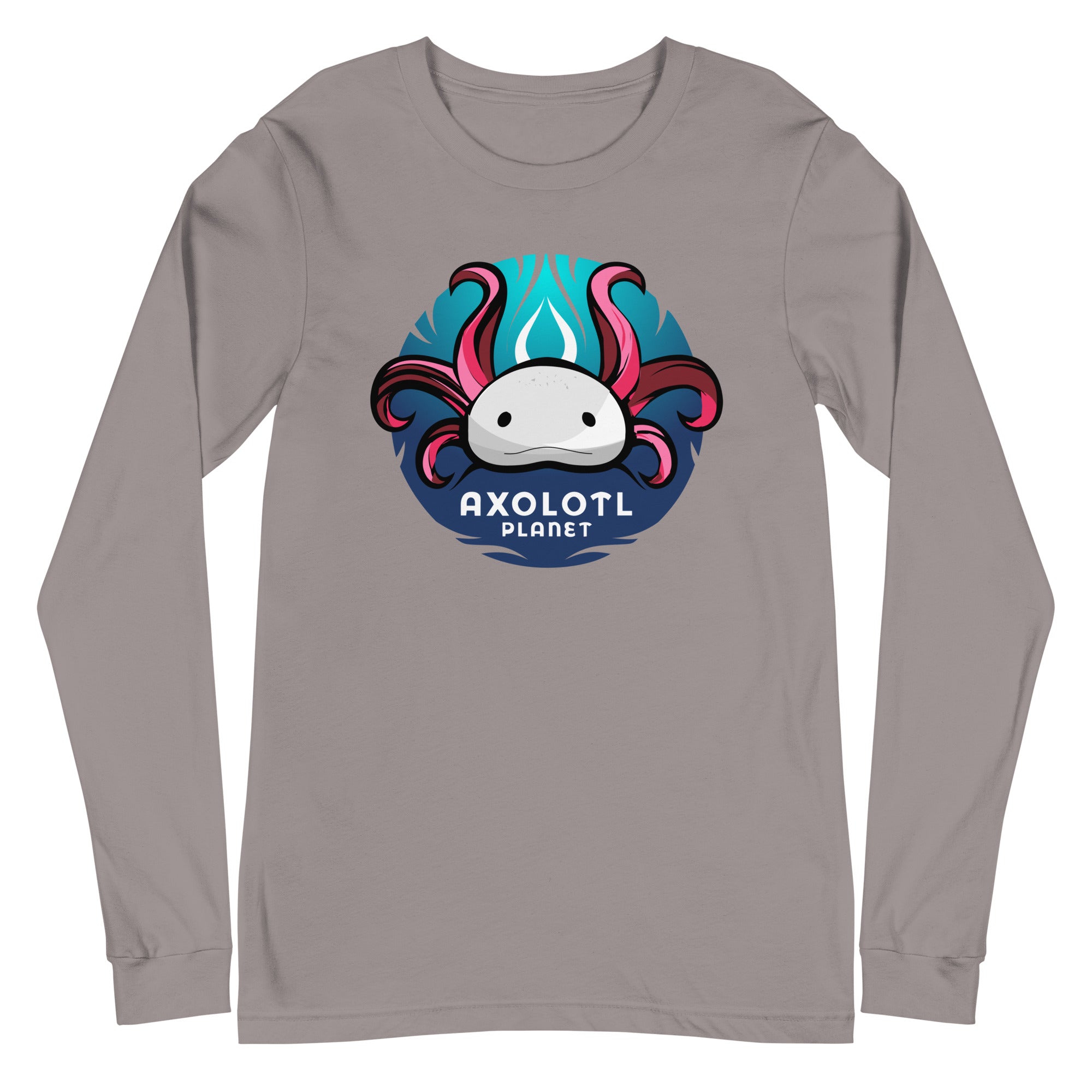 Axolotl Planet Logo axolotl Long Sleeve Tee mockup