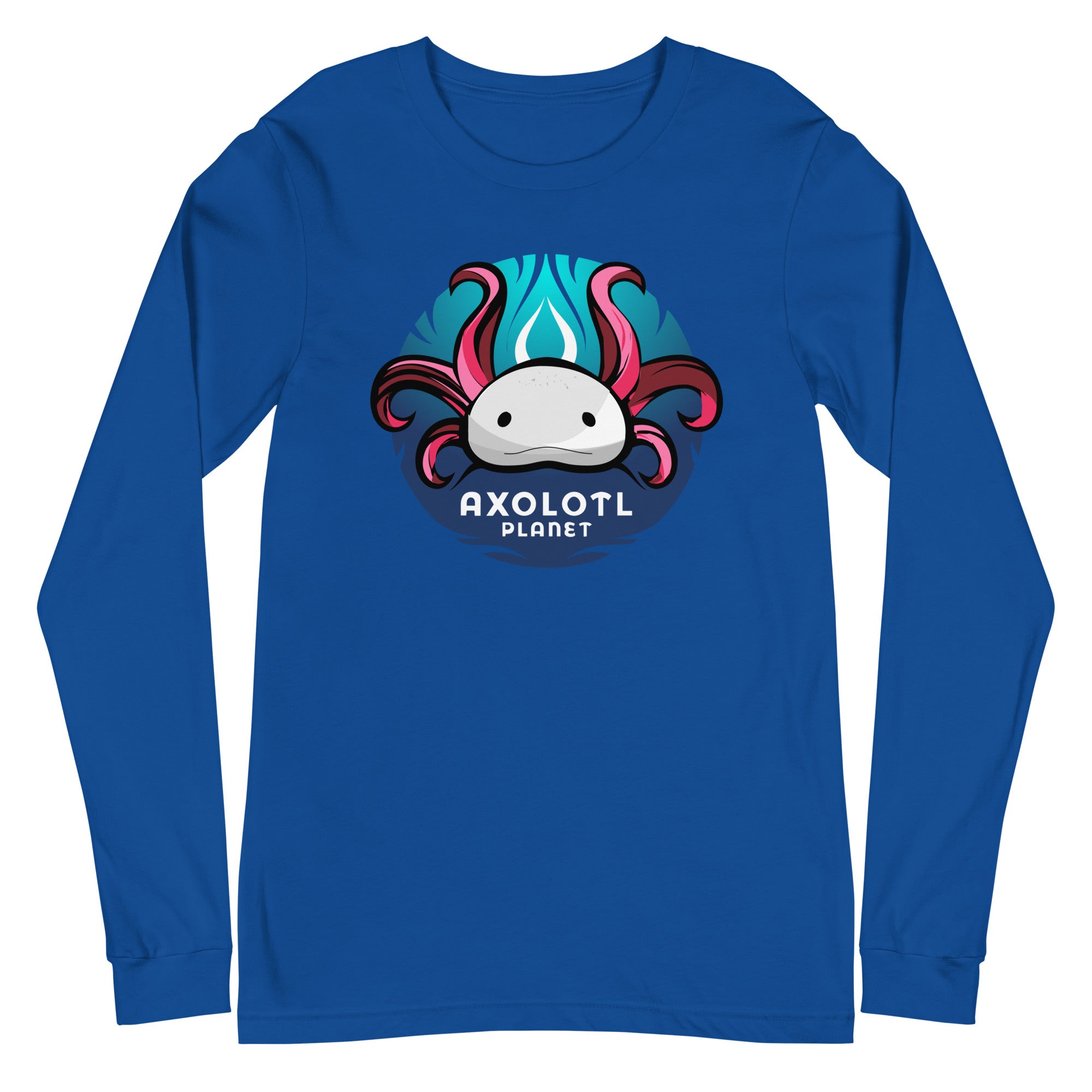 Axolotl Planet Logo axolotl Long Sleeve Tee mockup