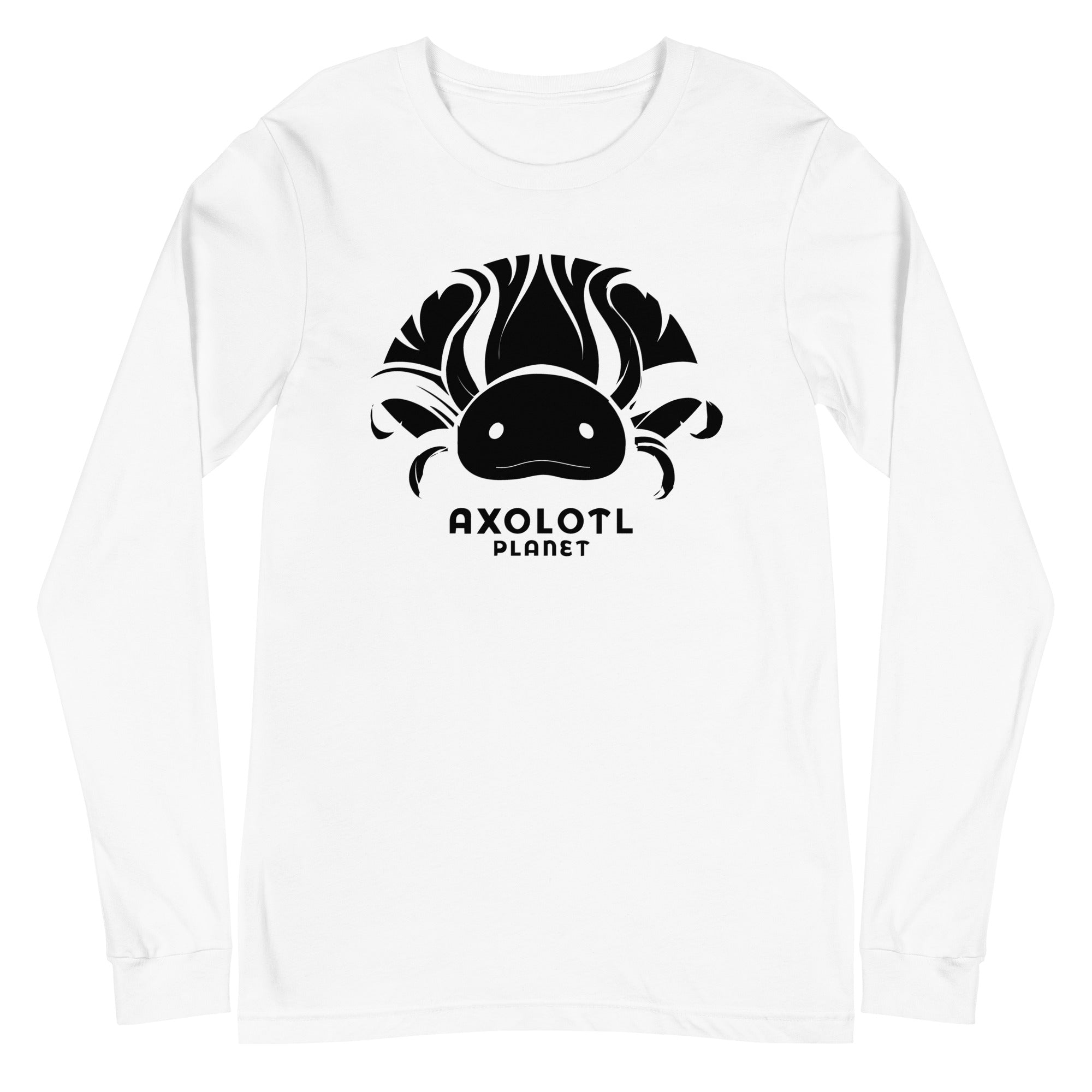 Axolotl Planet Logo (Black) axolotl Long Sleeve Tee mockup