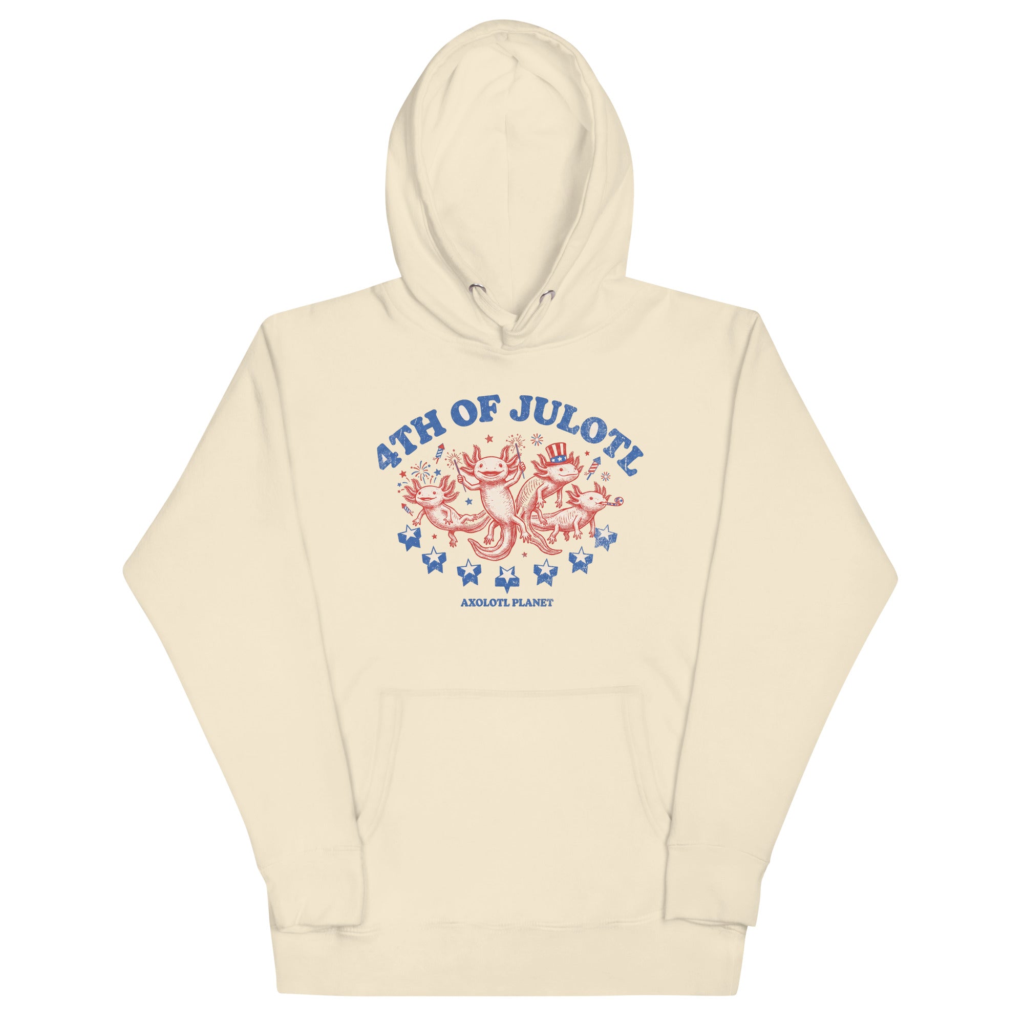 4th of Julotl Parade axolotl Premium Hoodie mockup