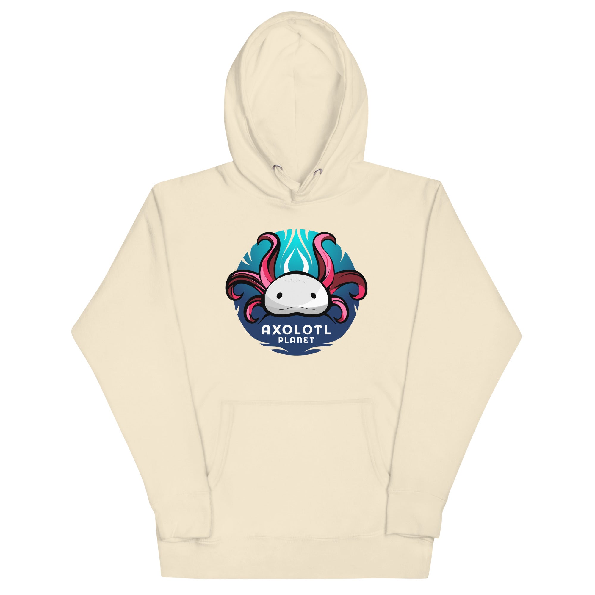 Axolotl Planet Logo axolotl Premium Hoodie mockup