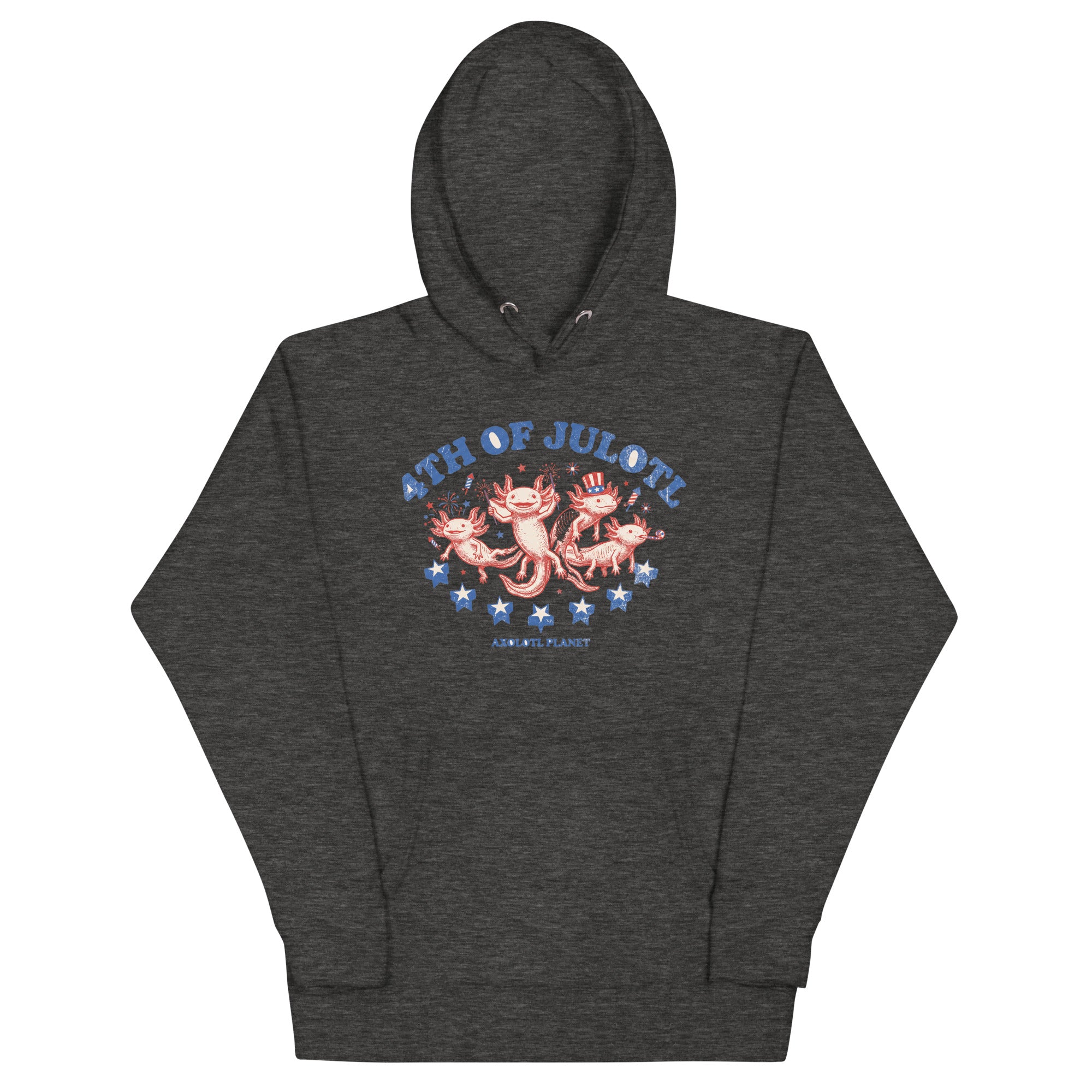 4th of Julotl Parade axolotl Premium Hoodie mockup