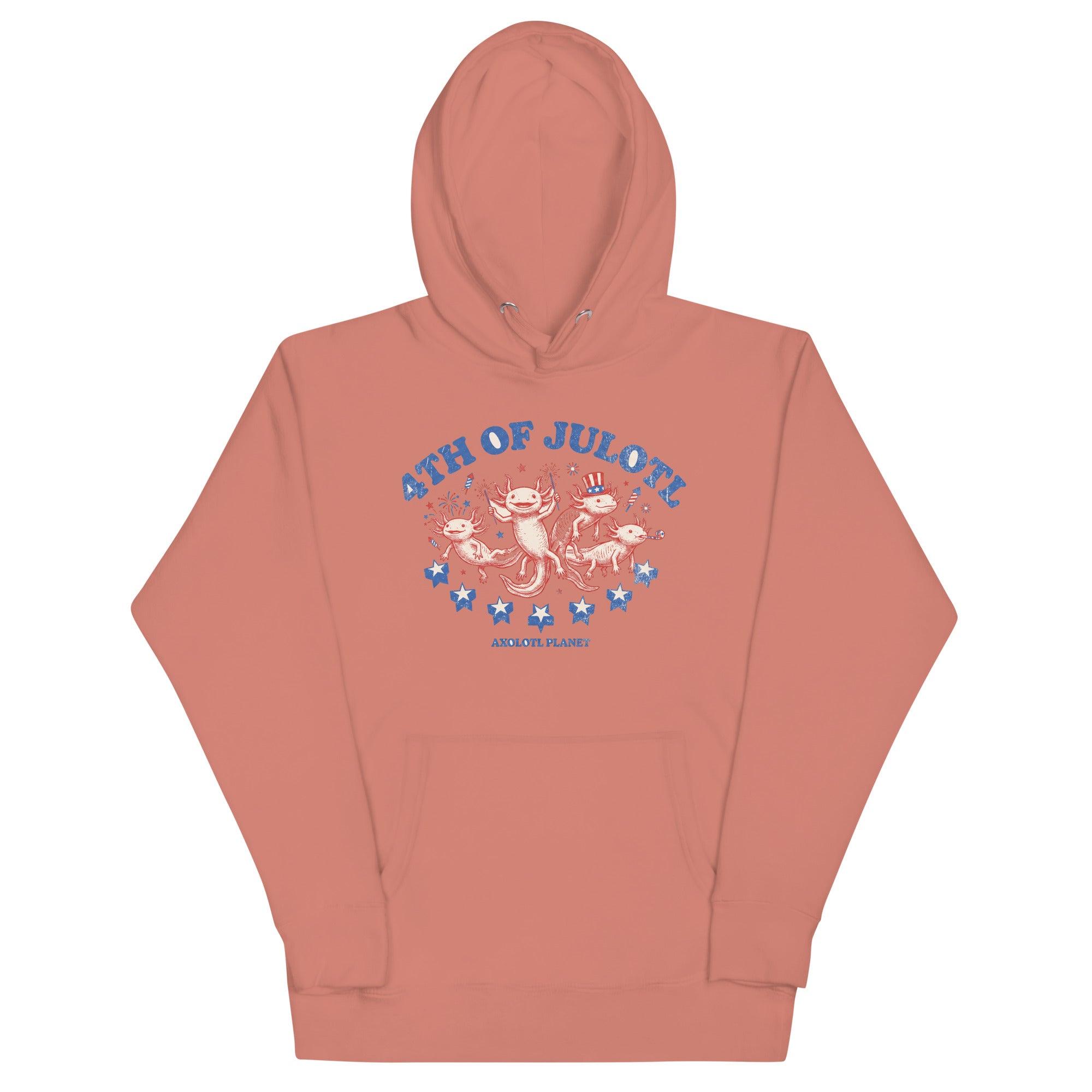 4th of Julotl Parade axolotl Premium Hoodie mockup