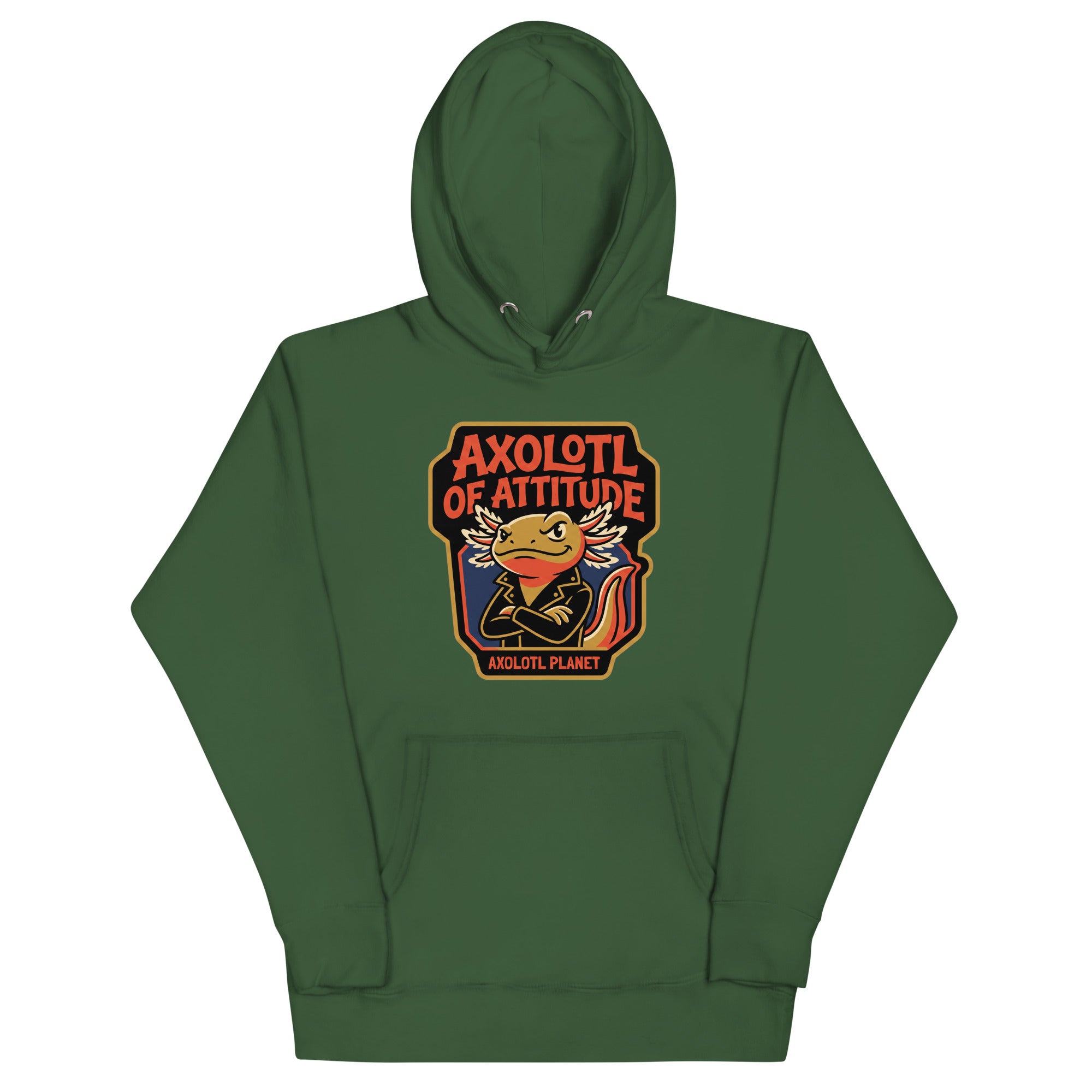 Axolotl of Attitude axolotl Premium Hoodie mockup
