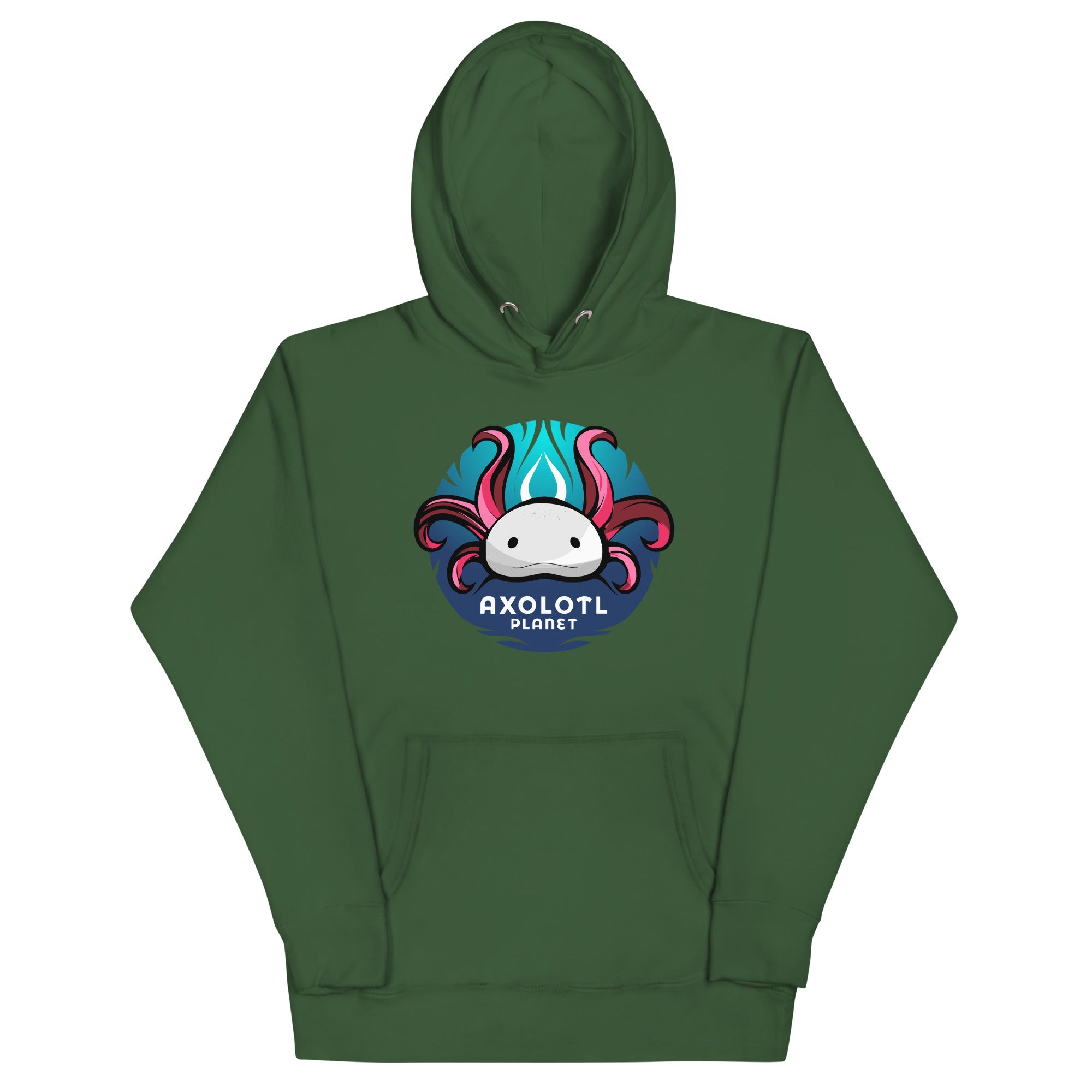 Axolotl Planet Logo axolotl Premium Hoodie mockup
