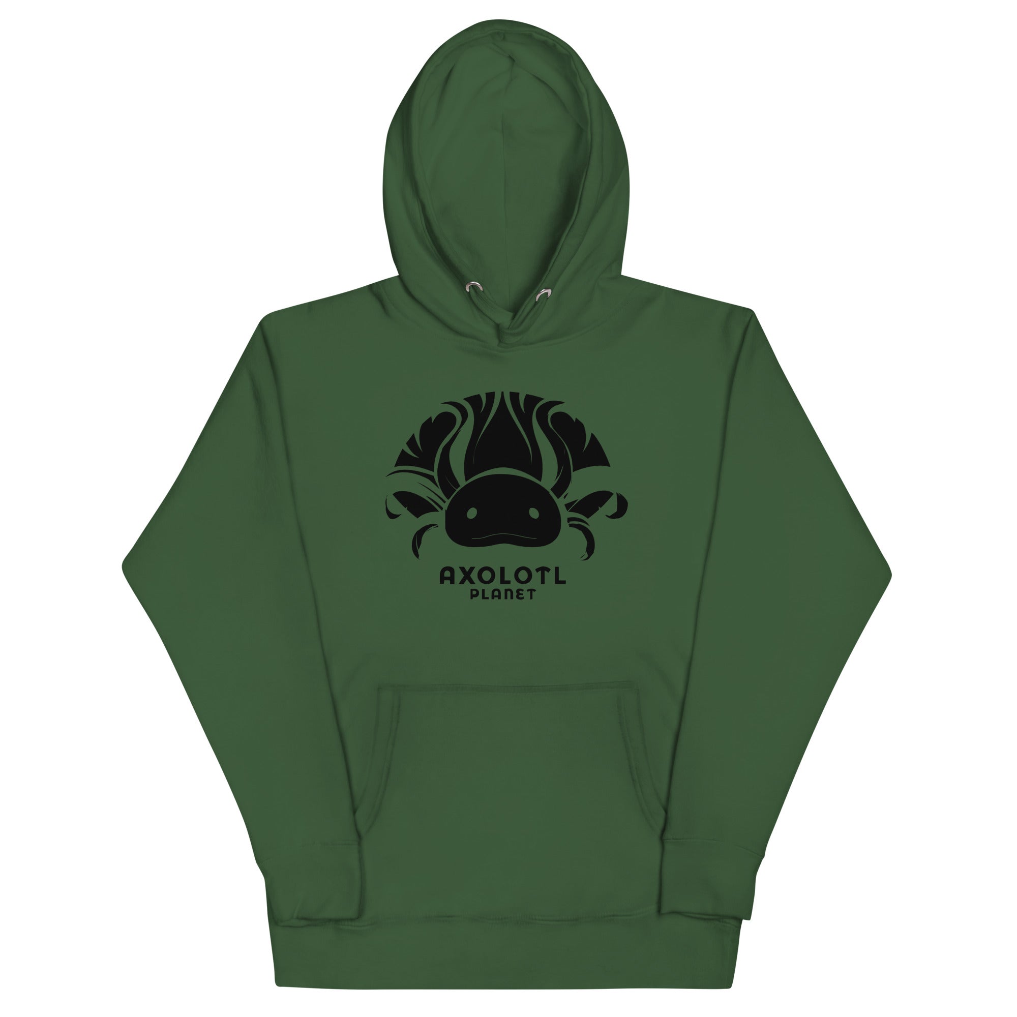 Axolotl Planet Logo (Black) axolotl Premium Hoodie mockup