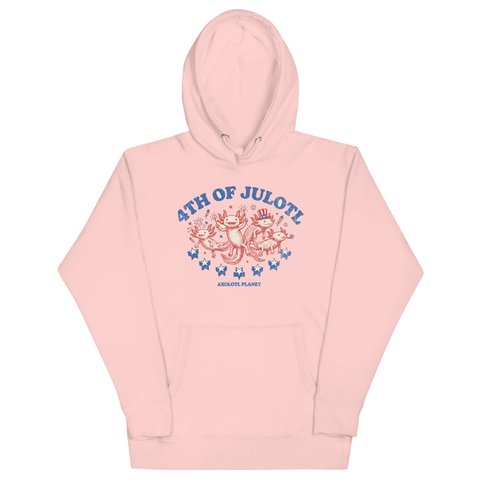 4th of Julotl Parade axolotl Premium Hoodie mockup