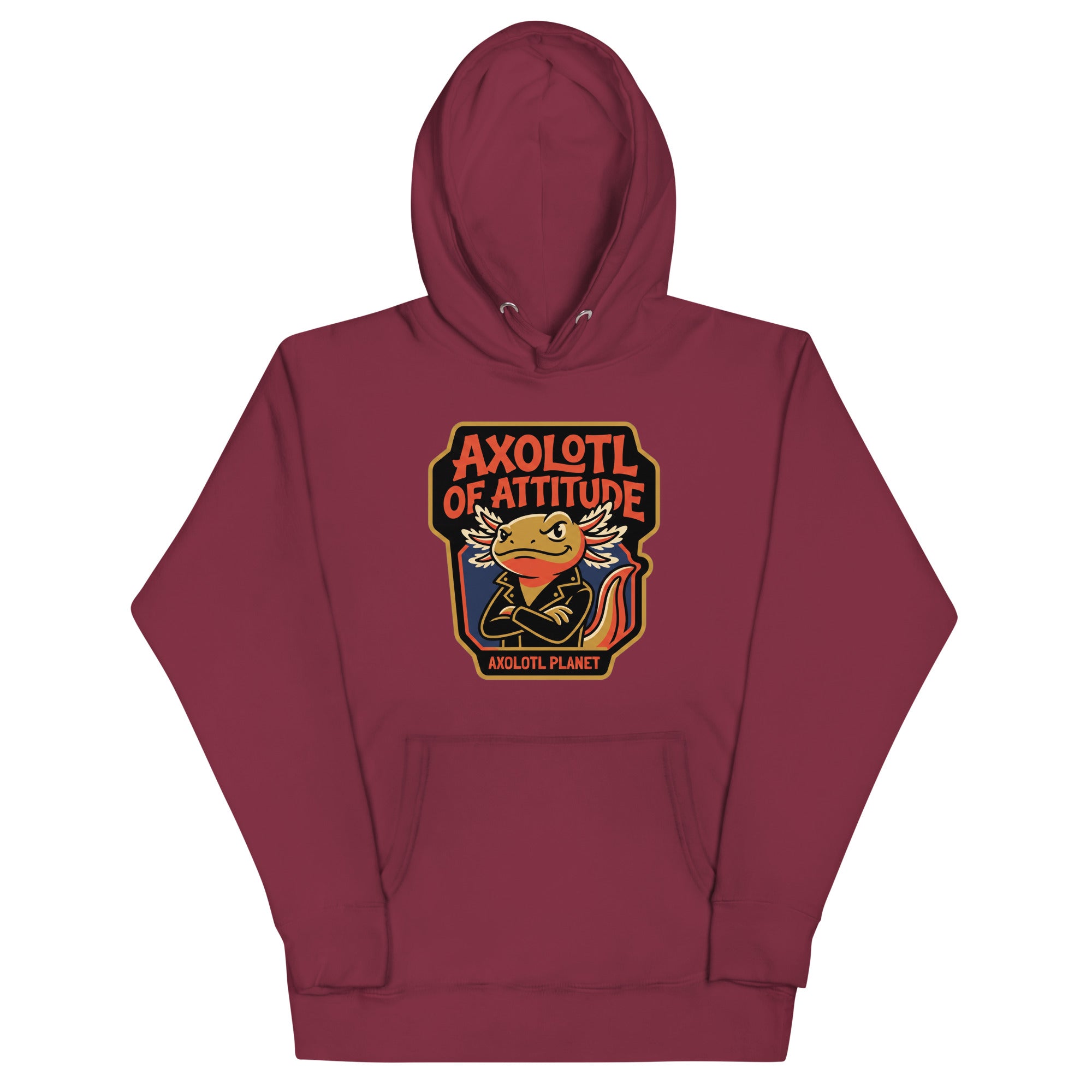 Axolotl of Attitude axolotl Premium Hoodie mockup