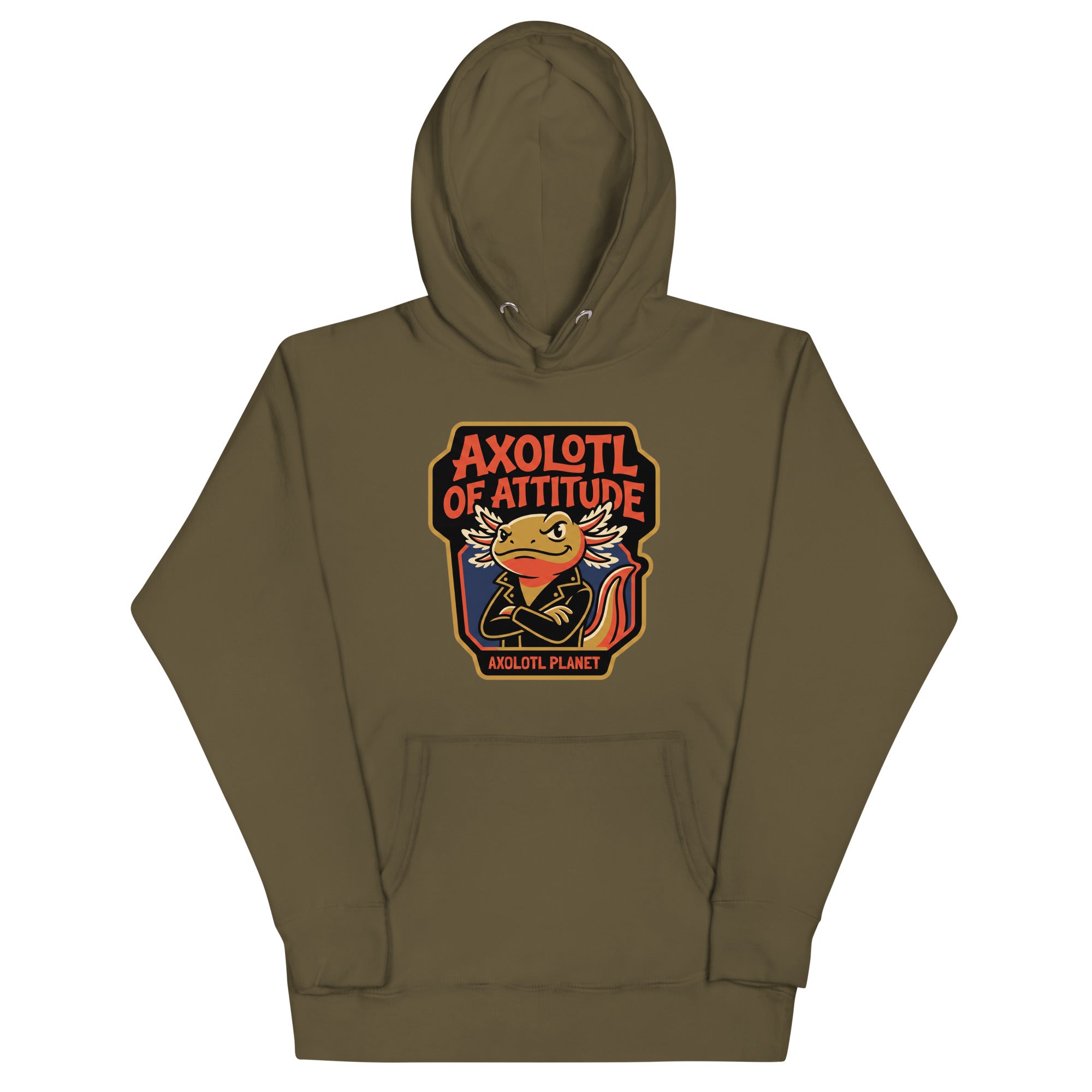 Axolotl of Attitude axolotl Premium Hoodie mockup