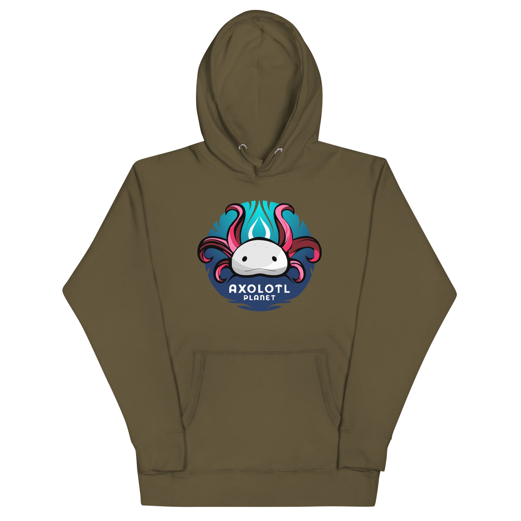 Axolotl Planet Logo axolotl Premium Hoodie mockup