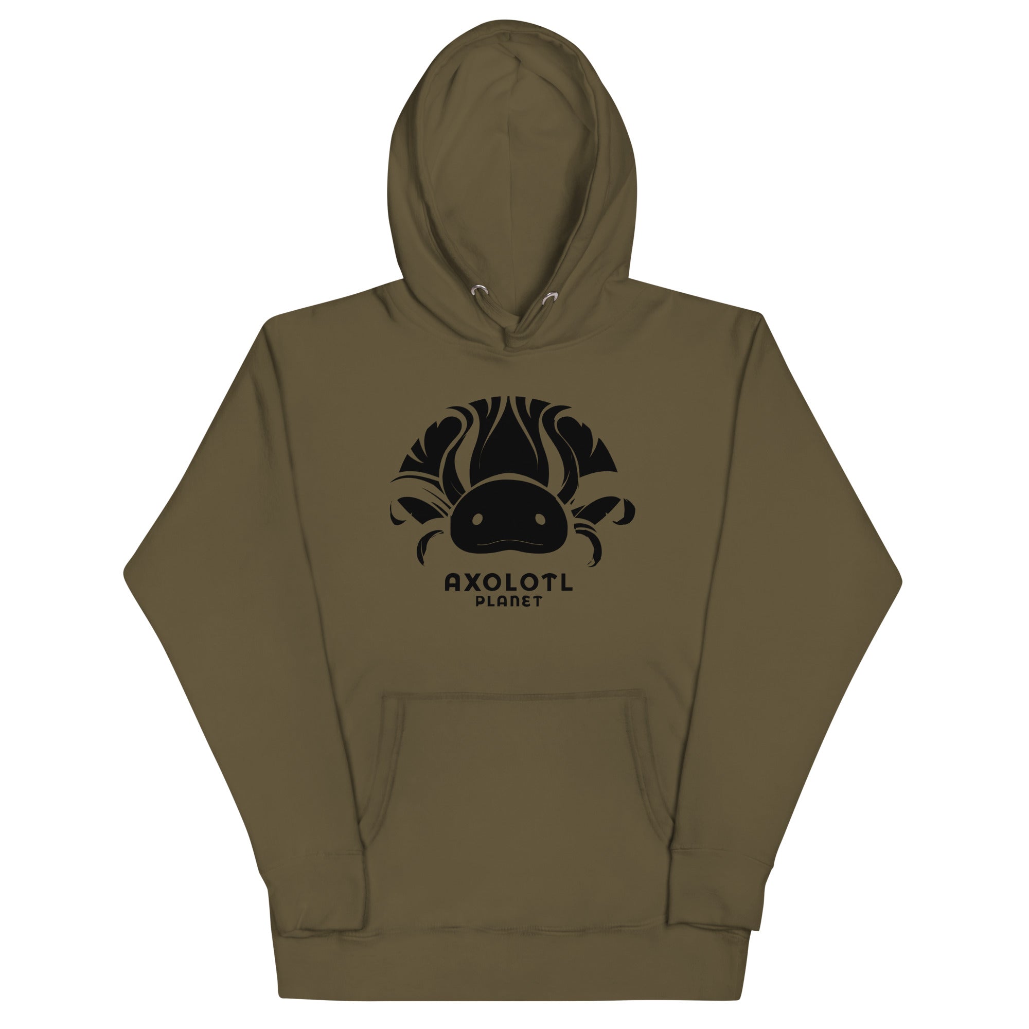 Axolotl Planet Logo (Black) axolotl Premium Hoodie mockup