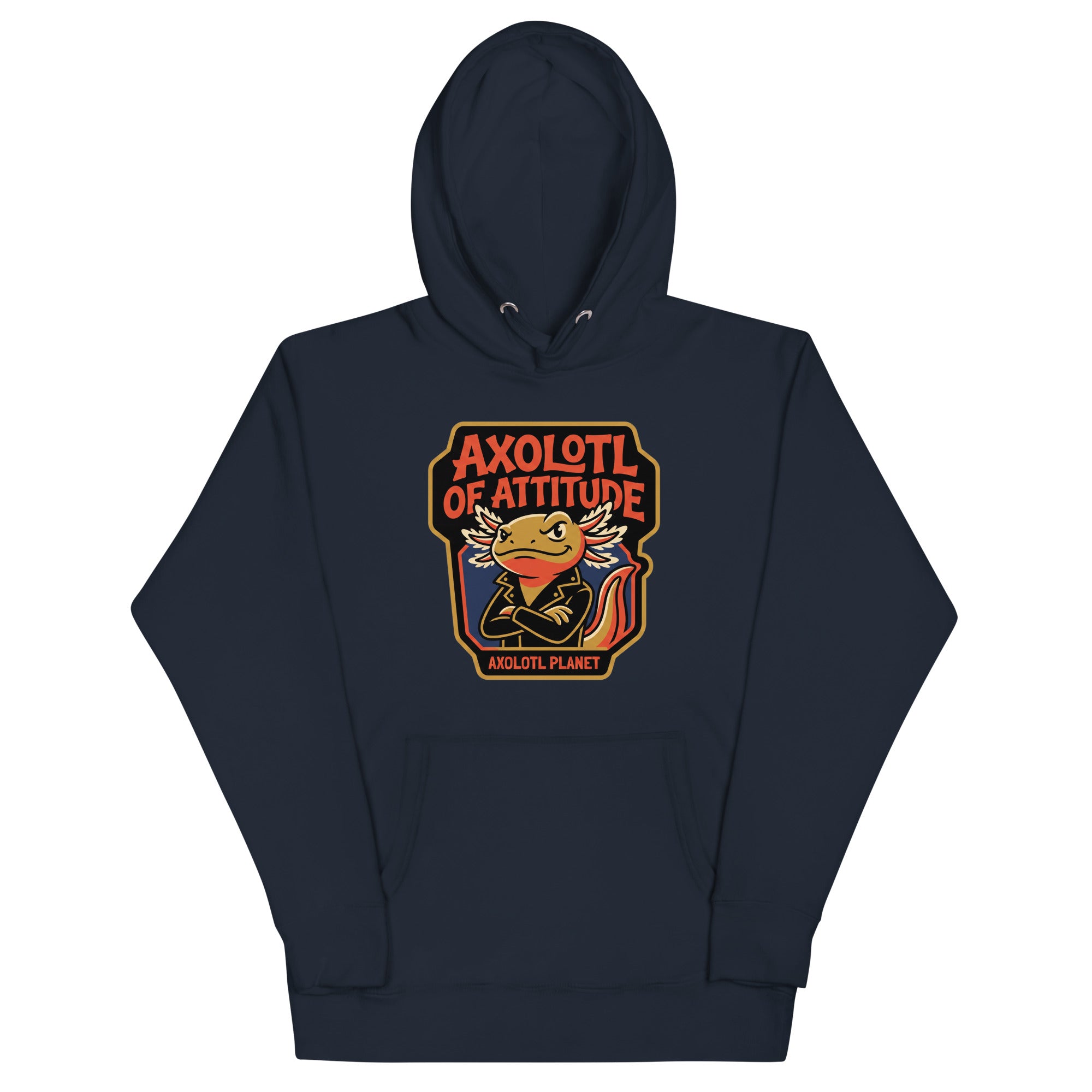 Axolotl of Attitude axolotl Premium Hoodie mockup