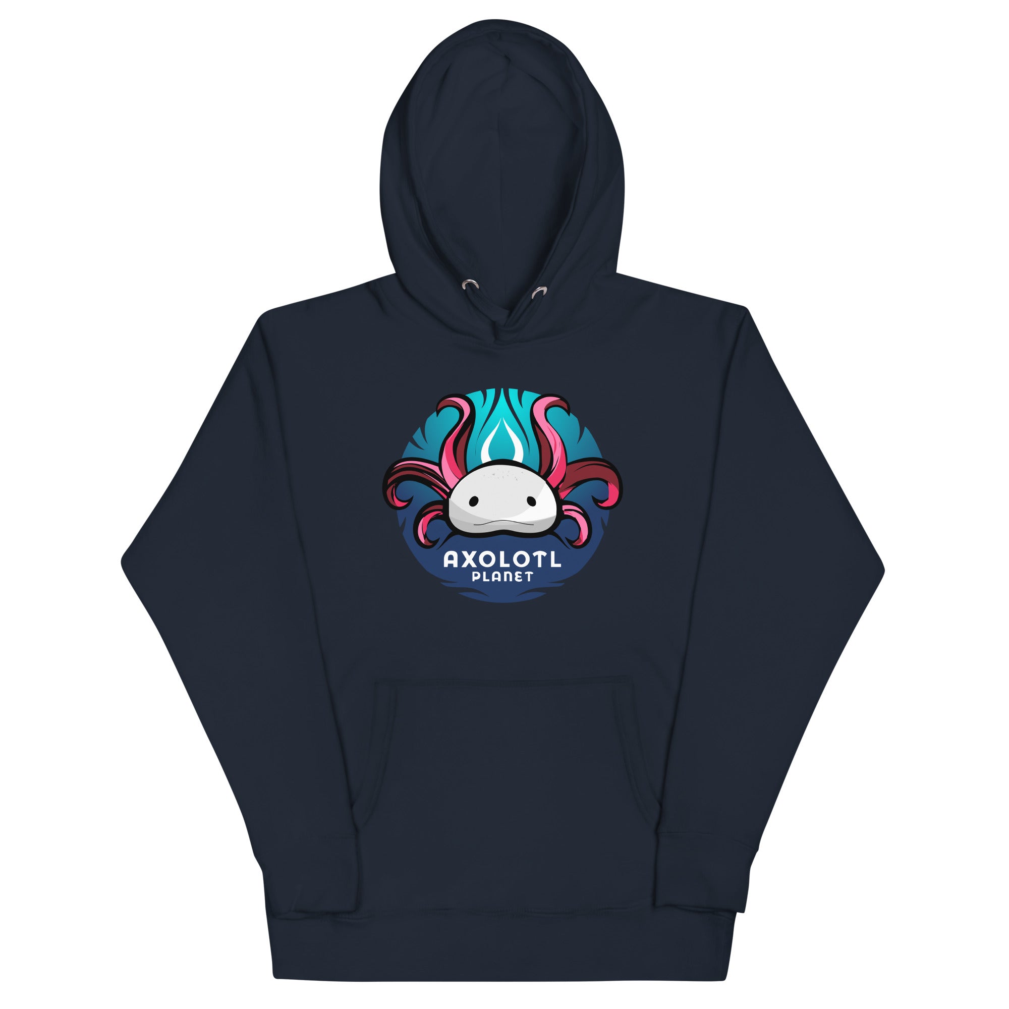 Axolotl Planet Logo axolotl Premium Hoodie mockup