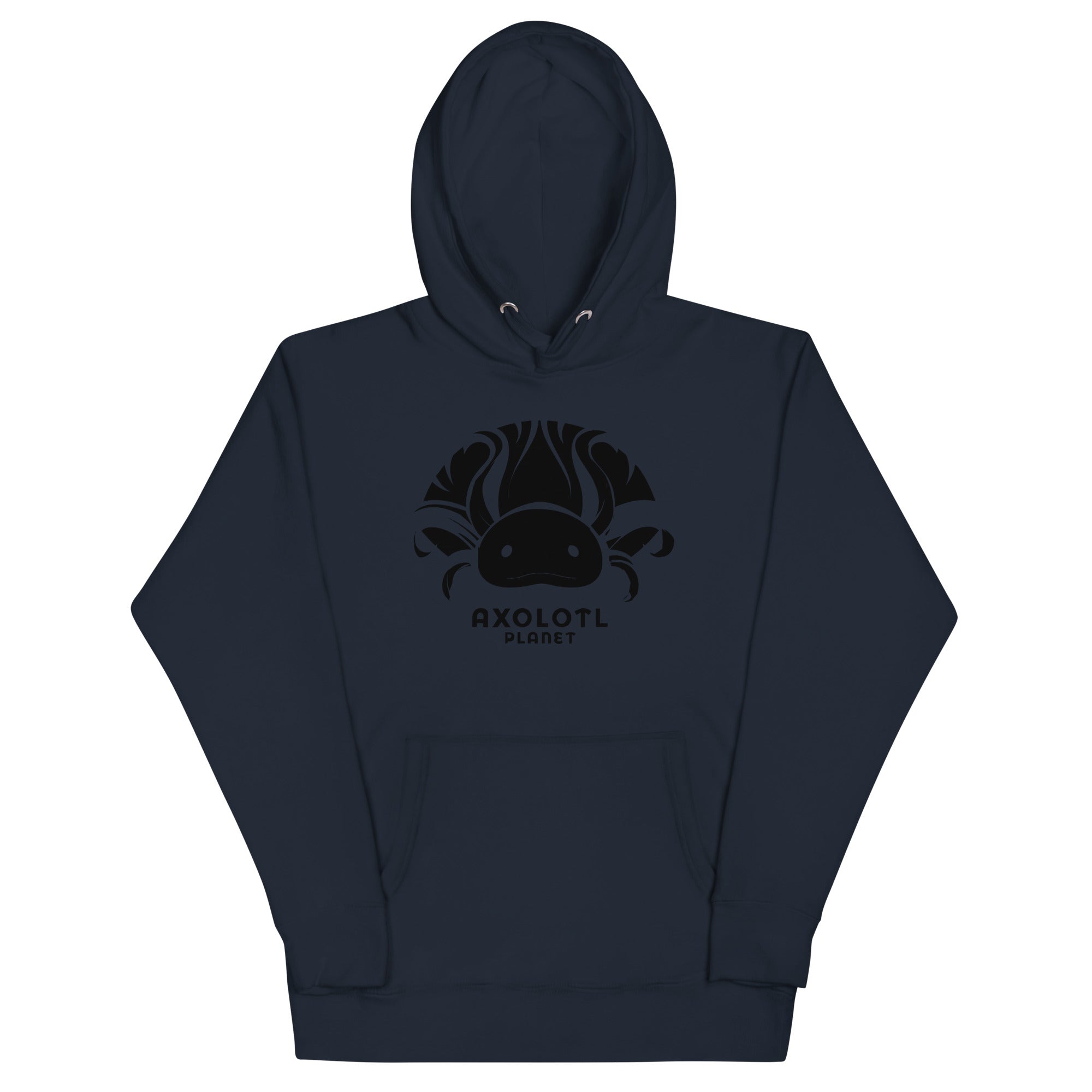 Axolotl Planet Logo (Black) axolotl Premium Hoodie mockup