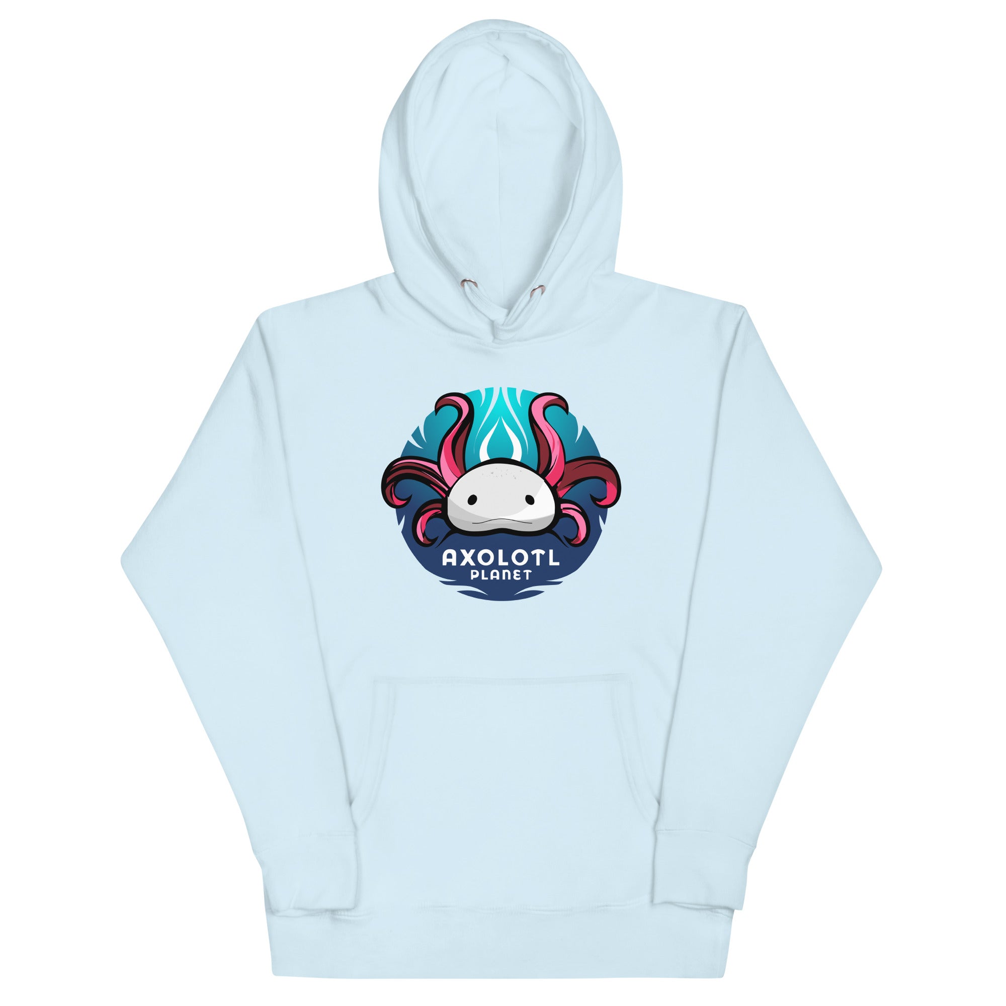 Axolotl Planet Logo axolotl Premium Hoodie mockup