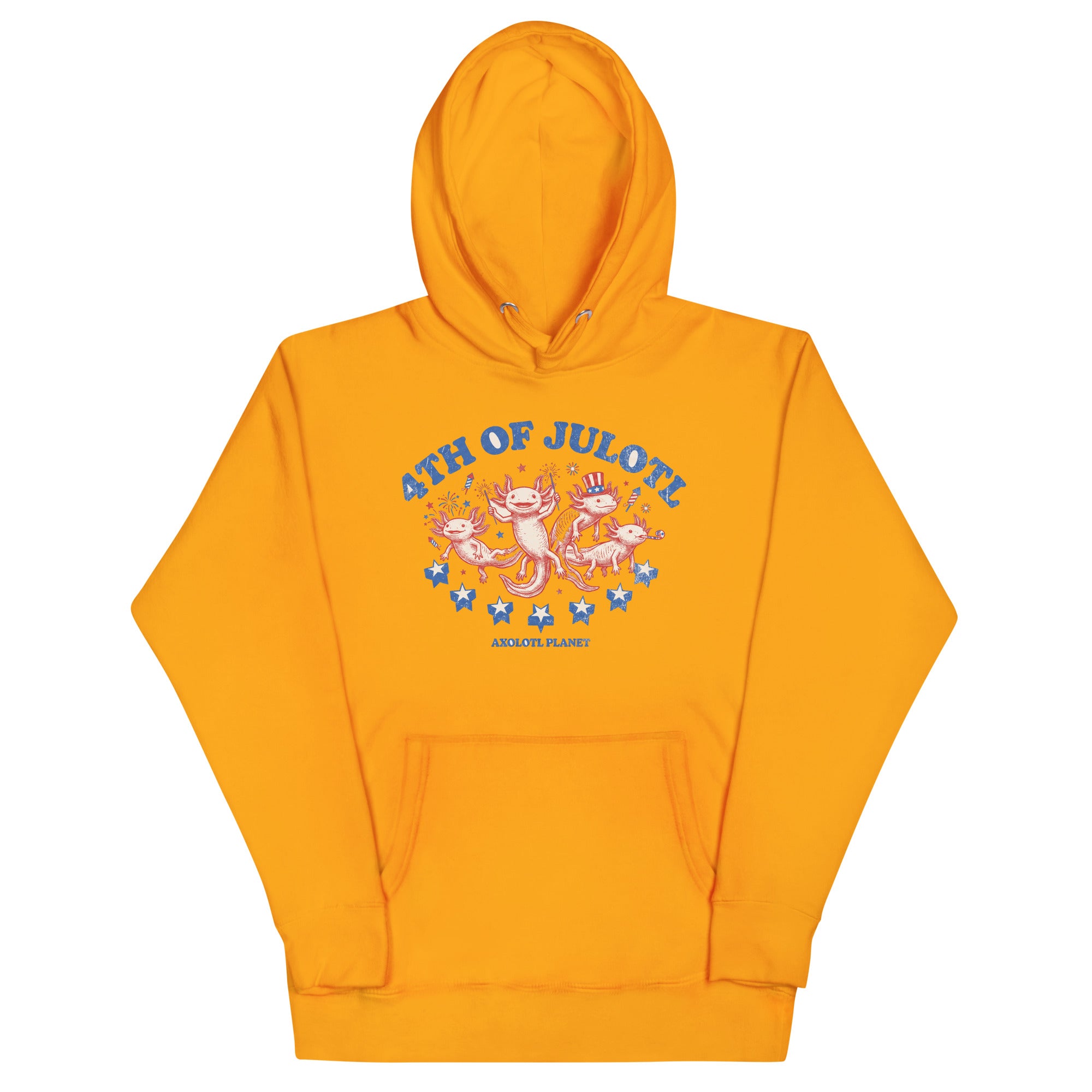 4th of Julotl Parade axolotl Premium Hoodie mockup