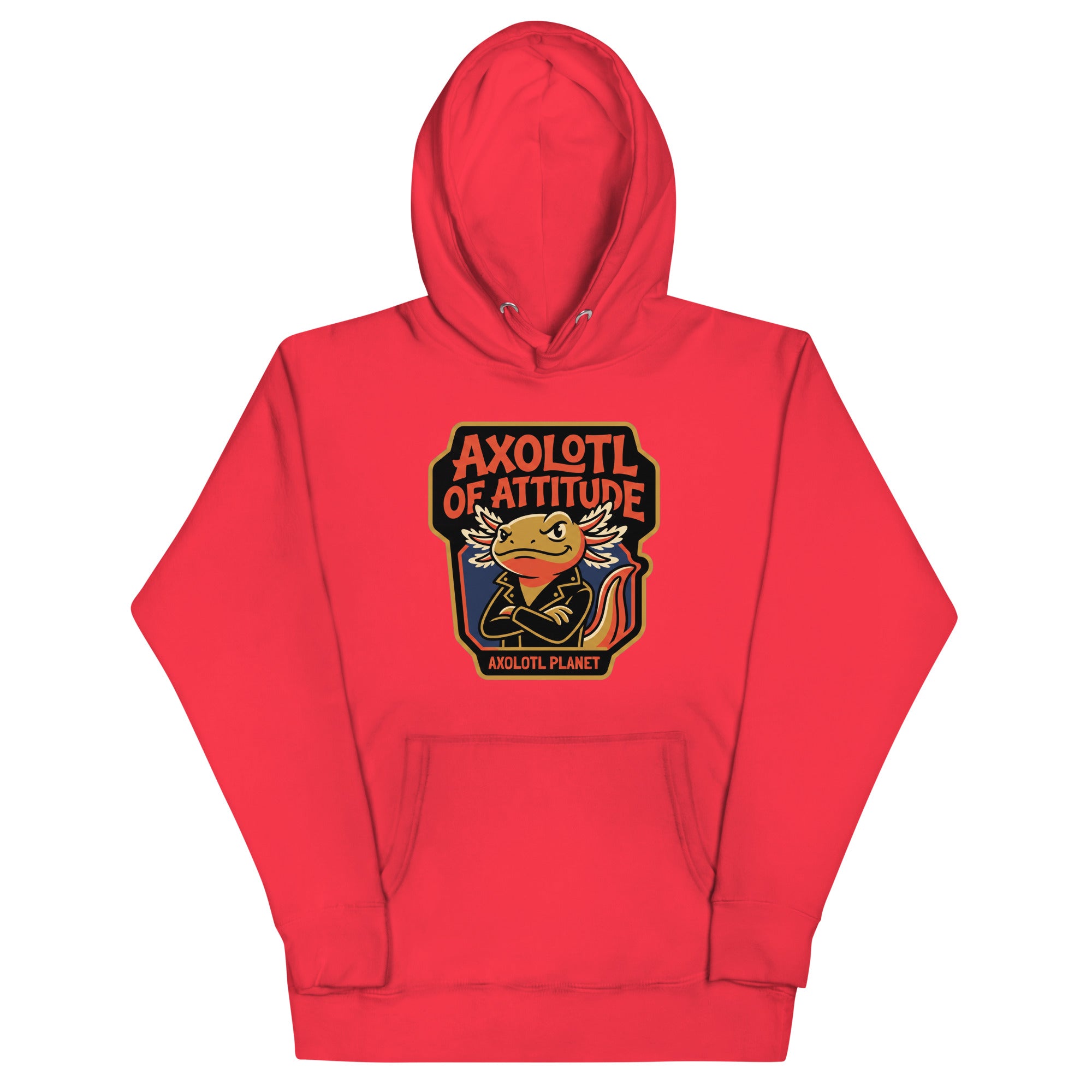 Axolotl of Attitude axolotl Premium Hoodie mockup