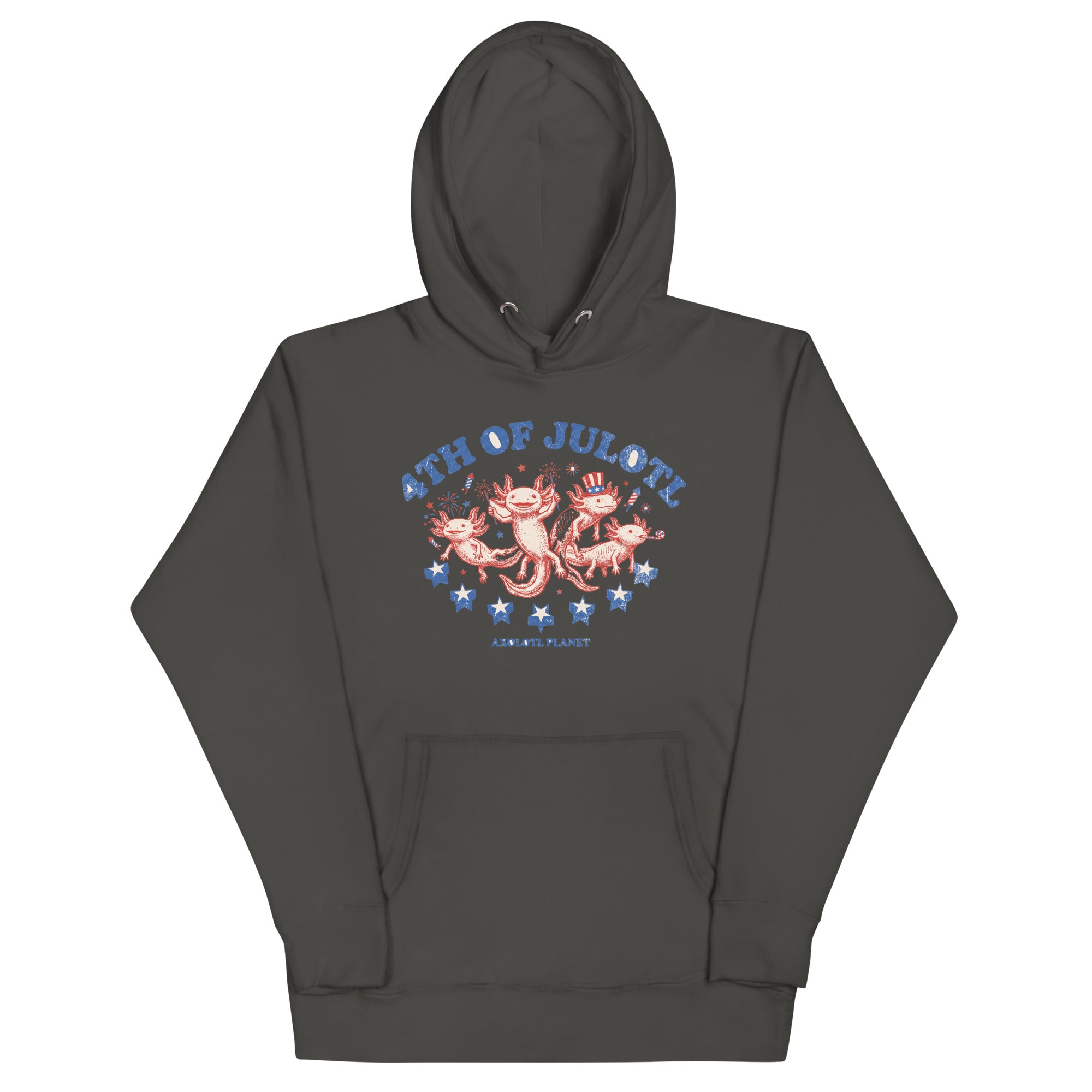 4th of Julotl Parade axolotl Premium Hoodie mockup