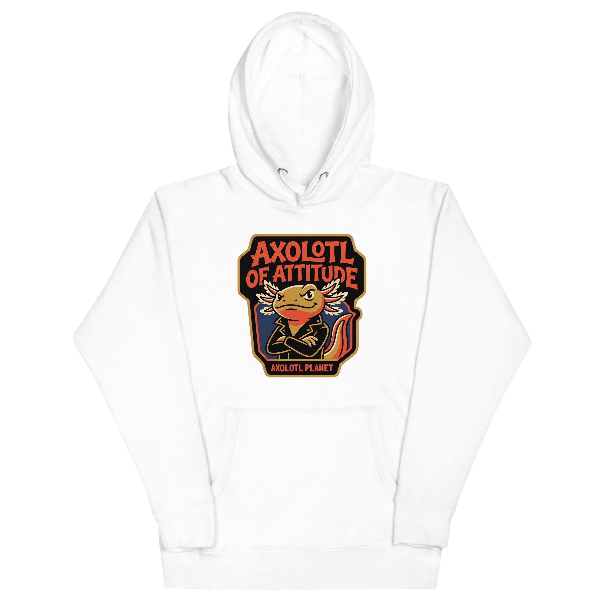 Axolotl of Attitude axolotl Premium Hoodie mockup