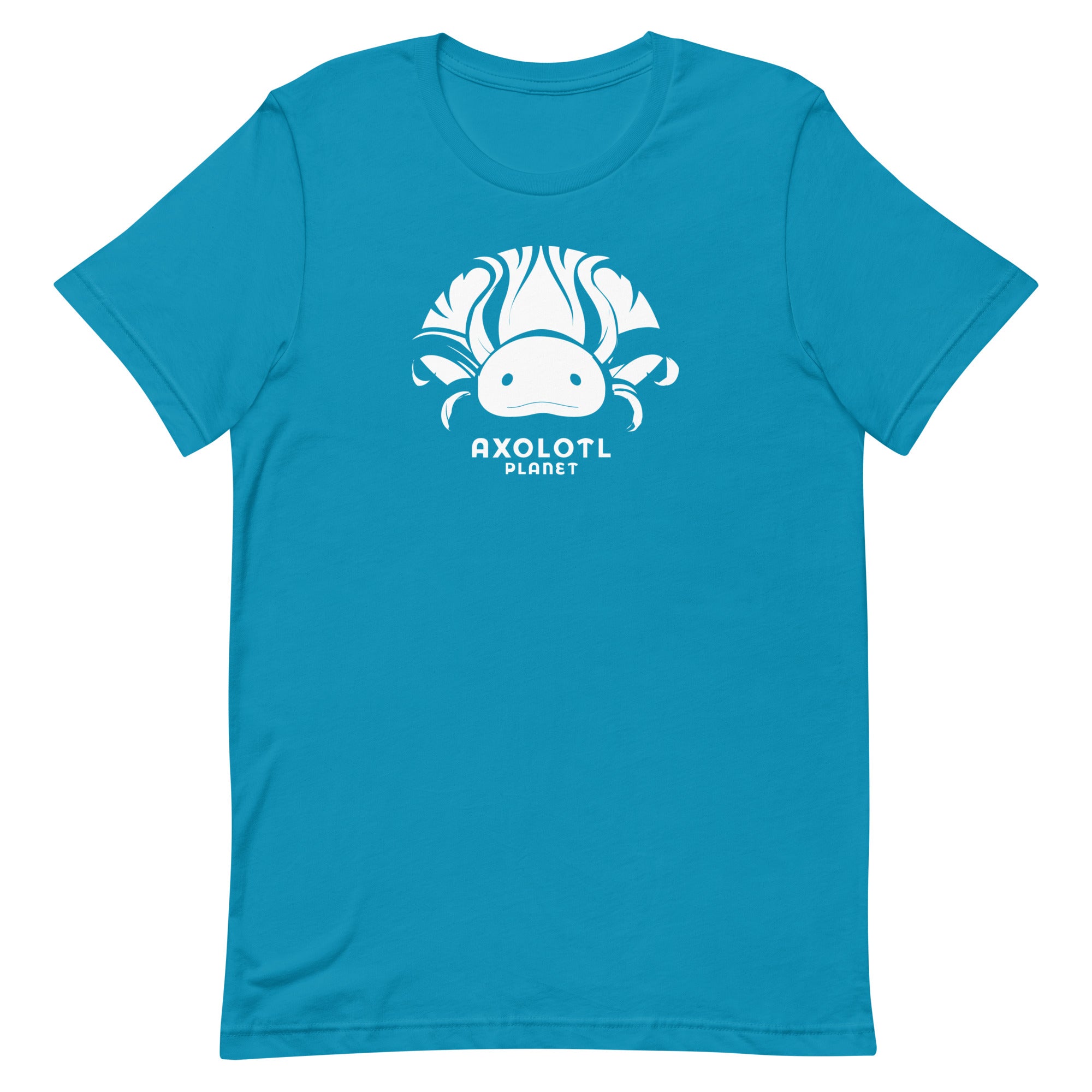 Axolotl Planet Logo (White) axolotl T-Shirt mockup