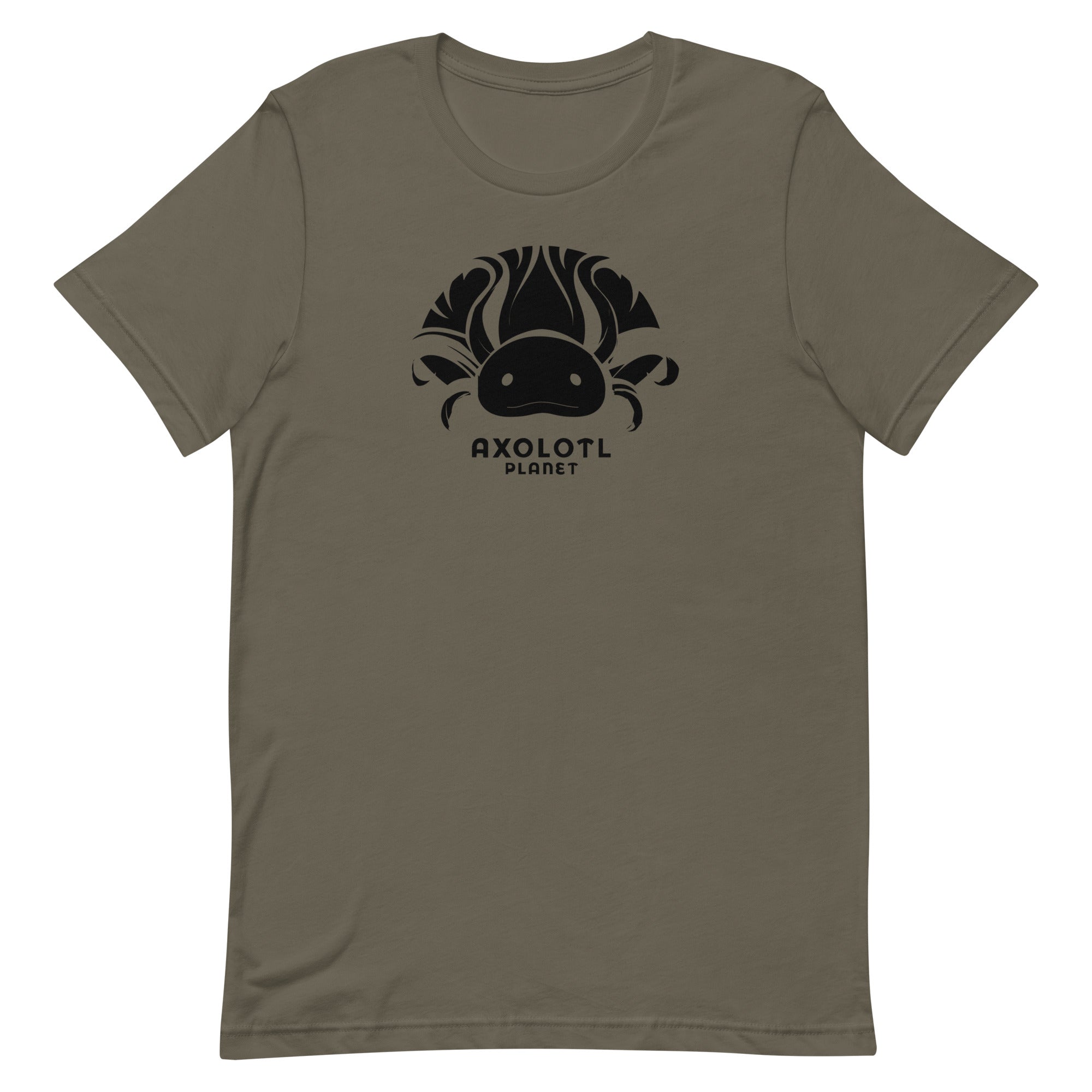 Axolotl Planet Logo (Black) axolotl T-Shirt mockup