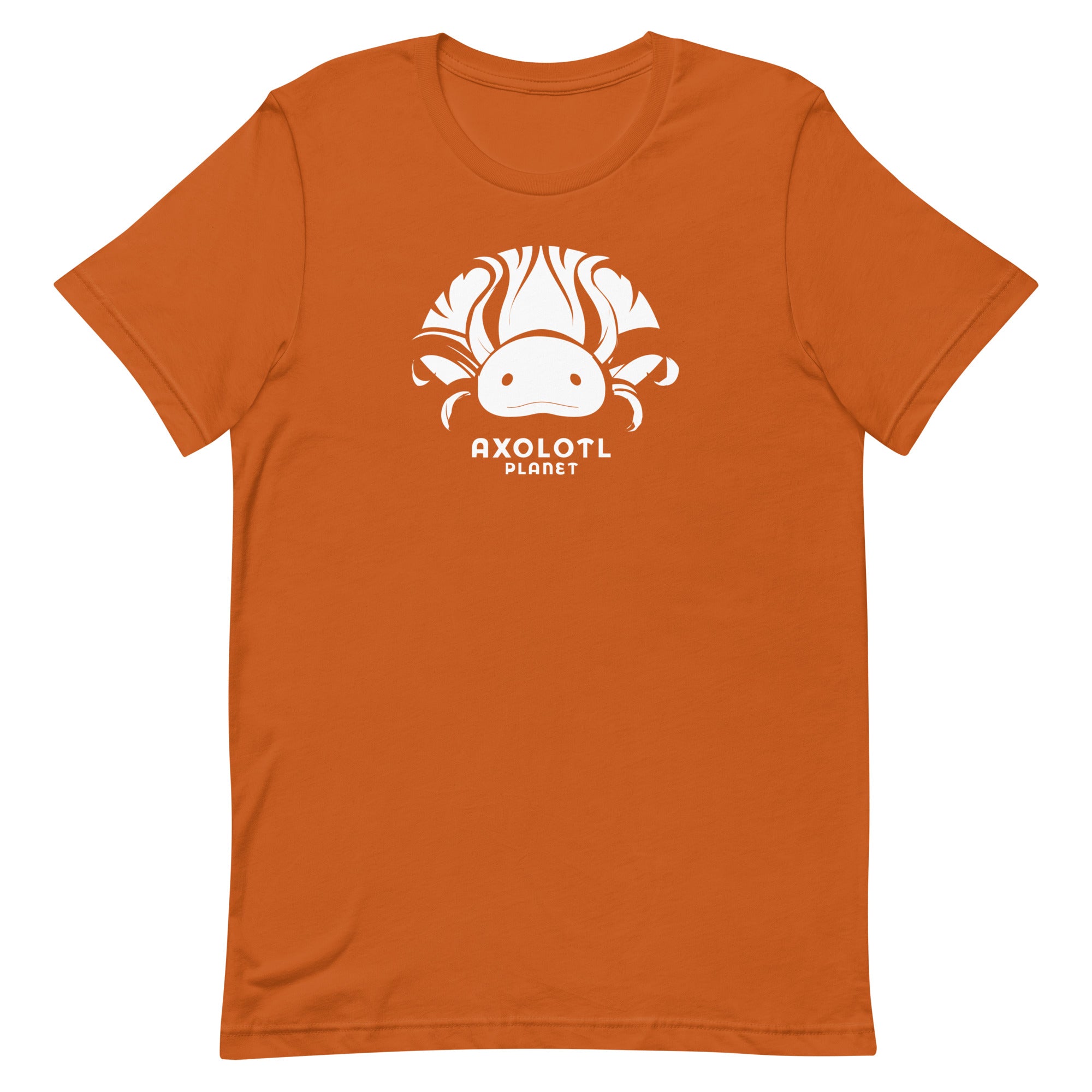Axolotl Planet Logo (White) axolotl T-Shirt mockup
