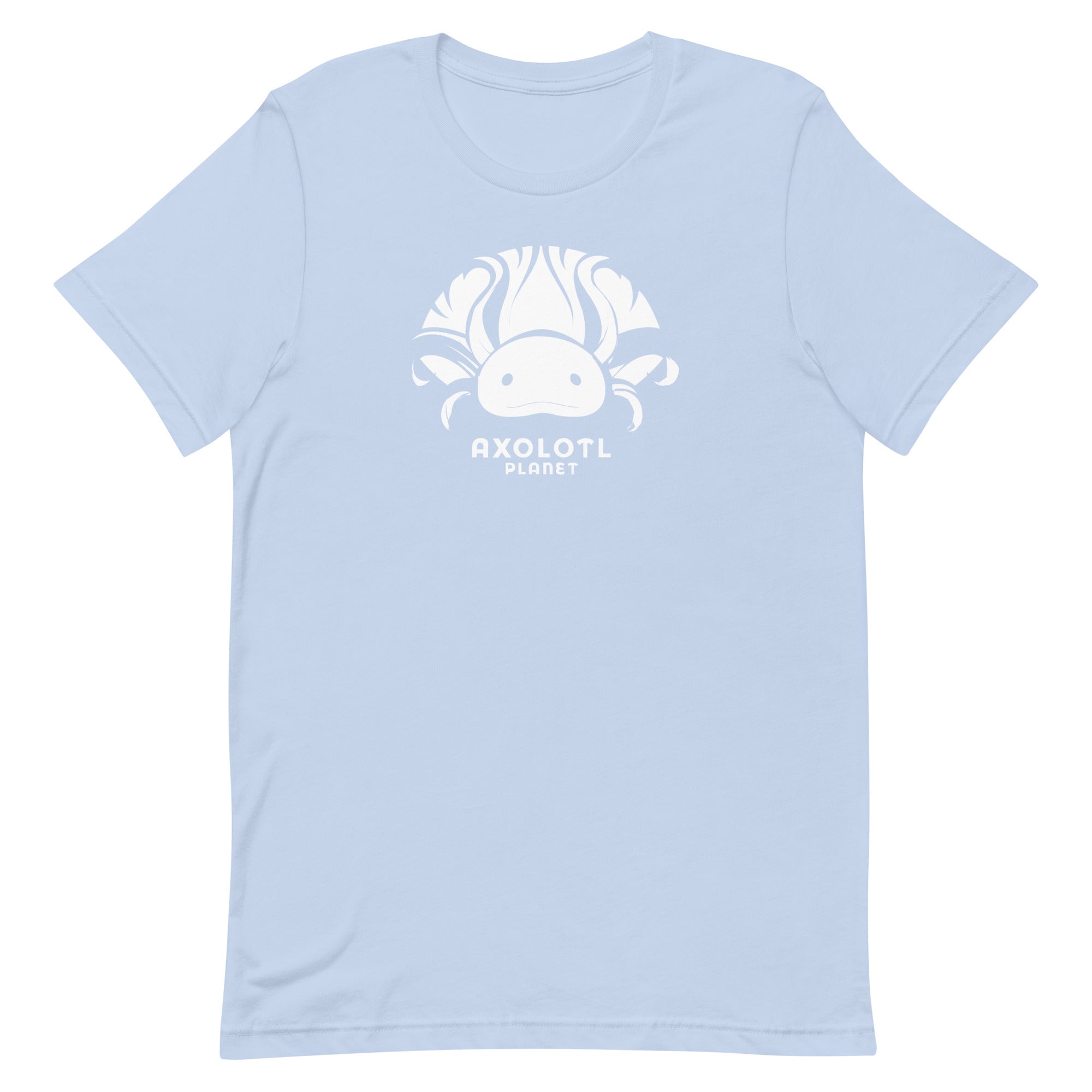 Axolotl Planet Logo (White) axolotl T-Shirt mockup