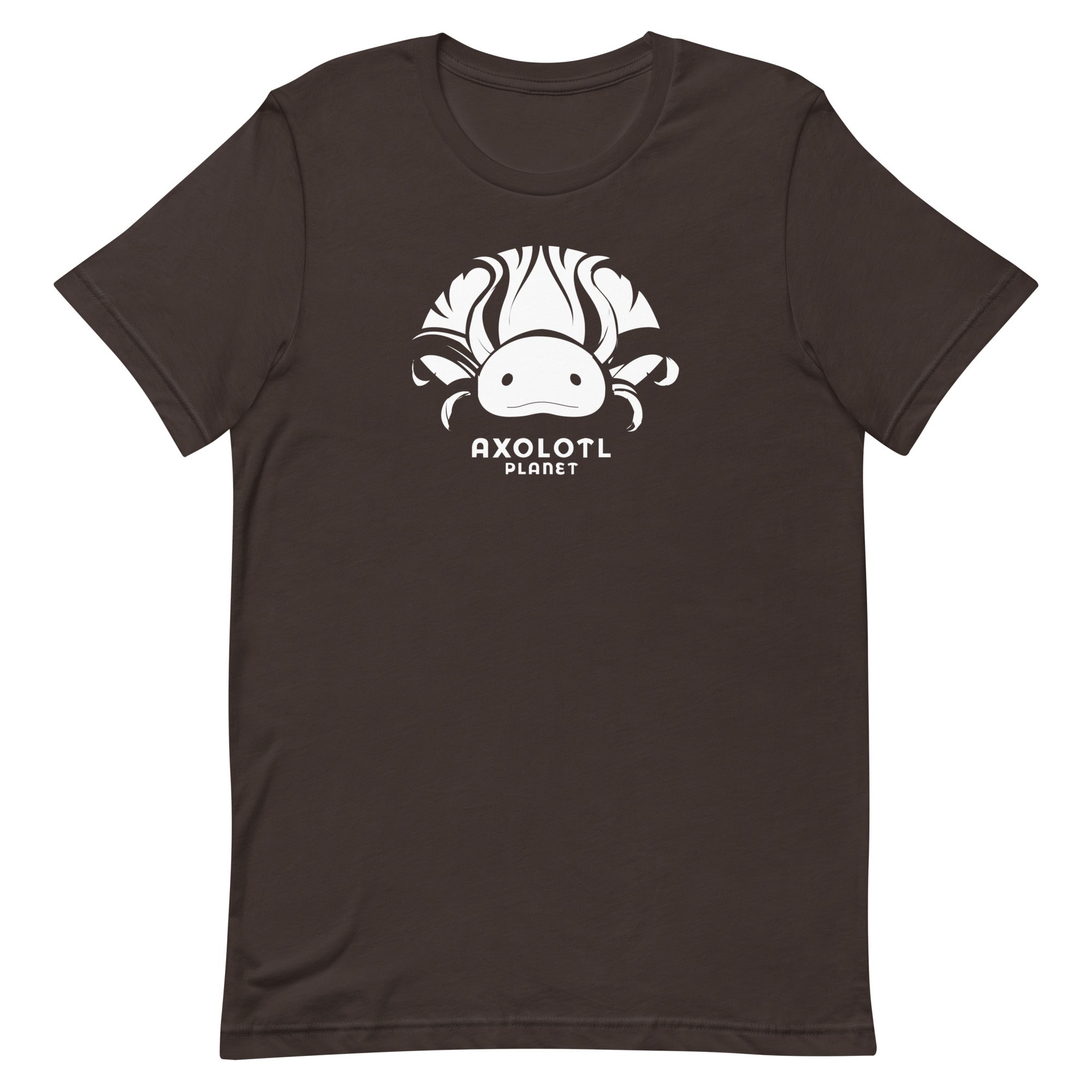 Axolotl Planet Logo (White) axolotl T-Shirt mockup