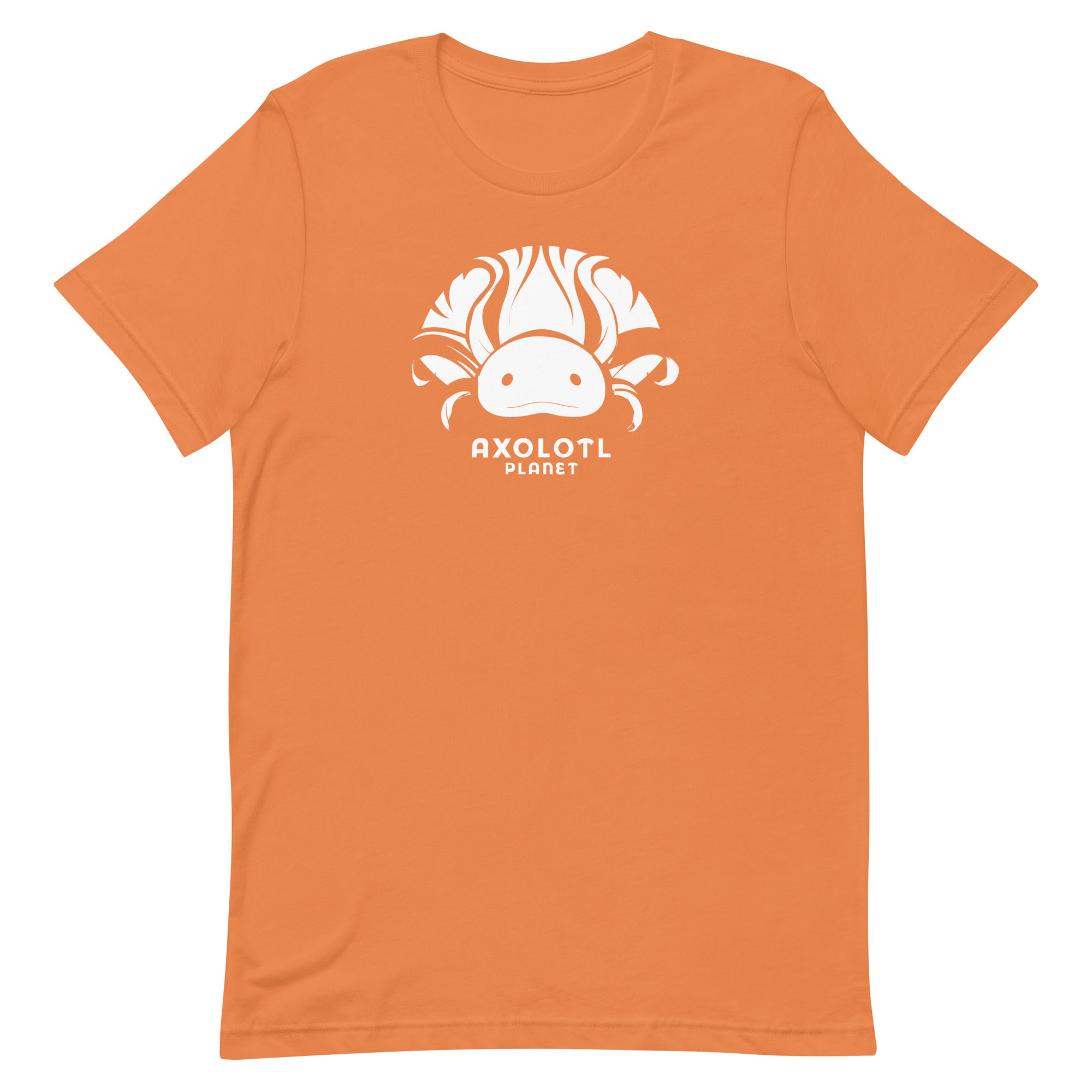 Axolotl Planet Logo (White) axolotl T-Shirt mockup