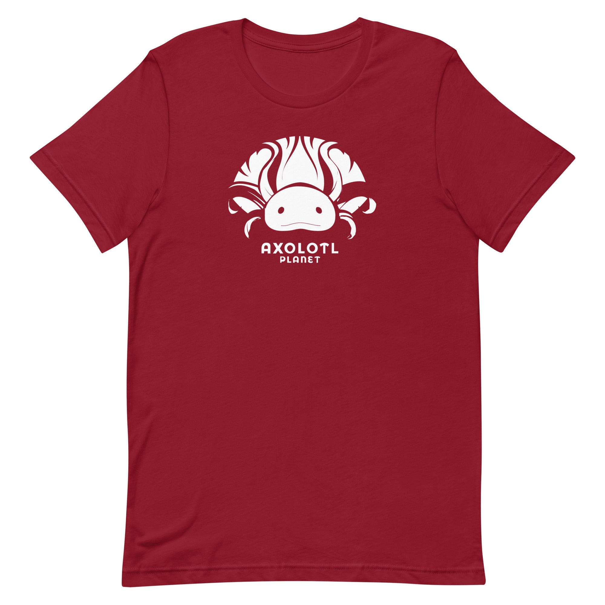 Axolotl Planet Logo (White) axolotl T-Shirt mockup