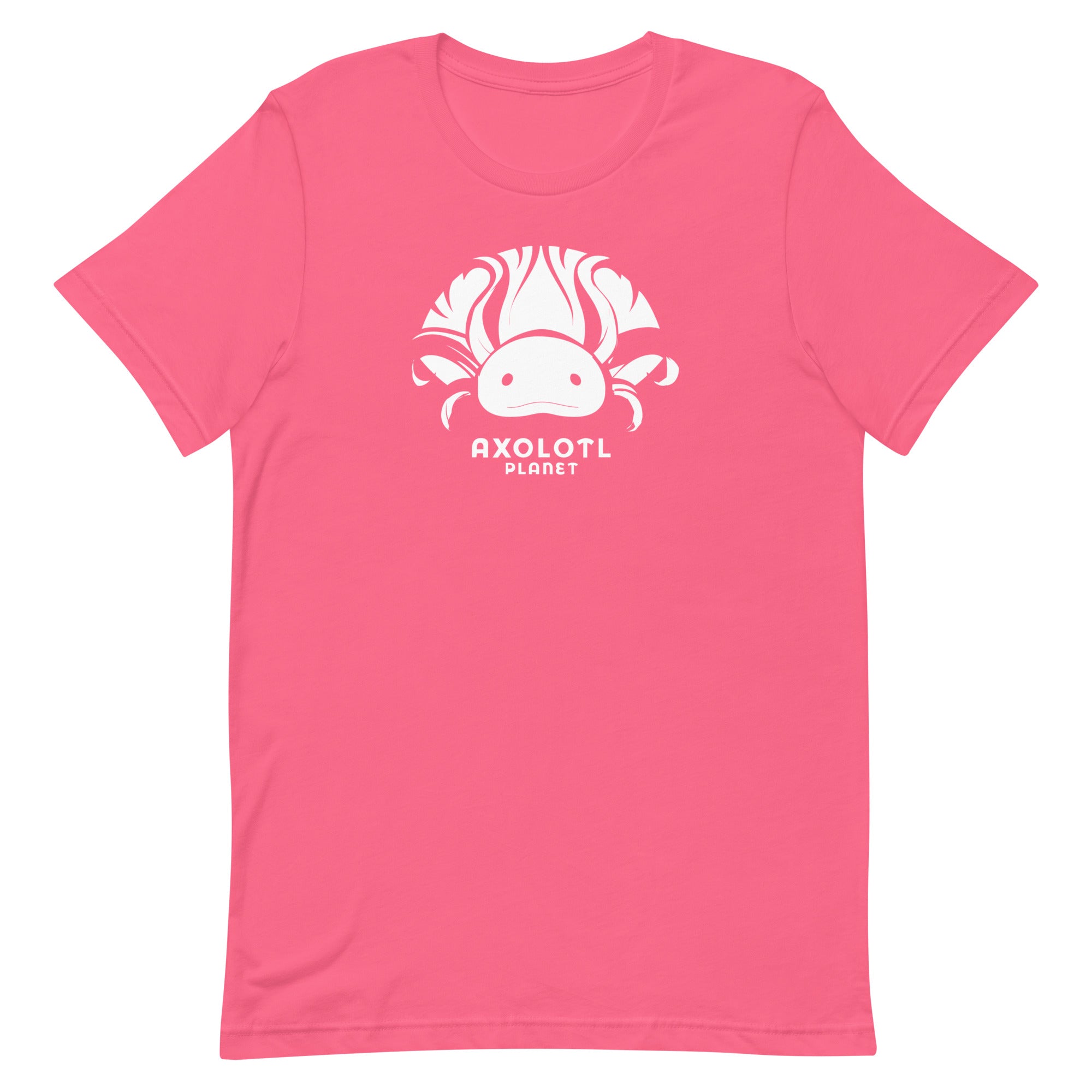 Axolotl Planet Logo (White) axolotl T-Shirt mockup