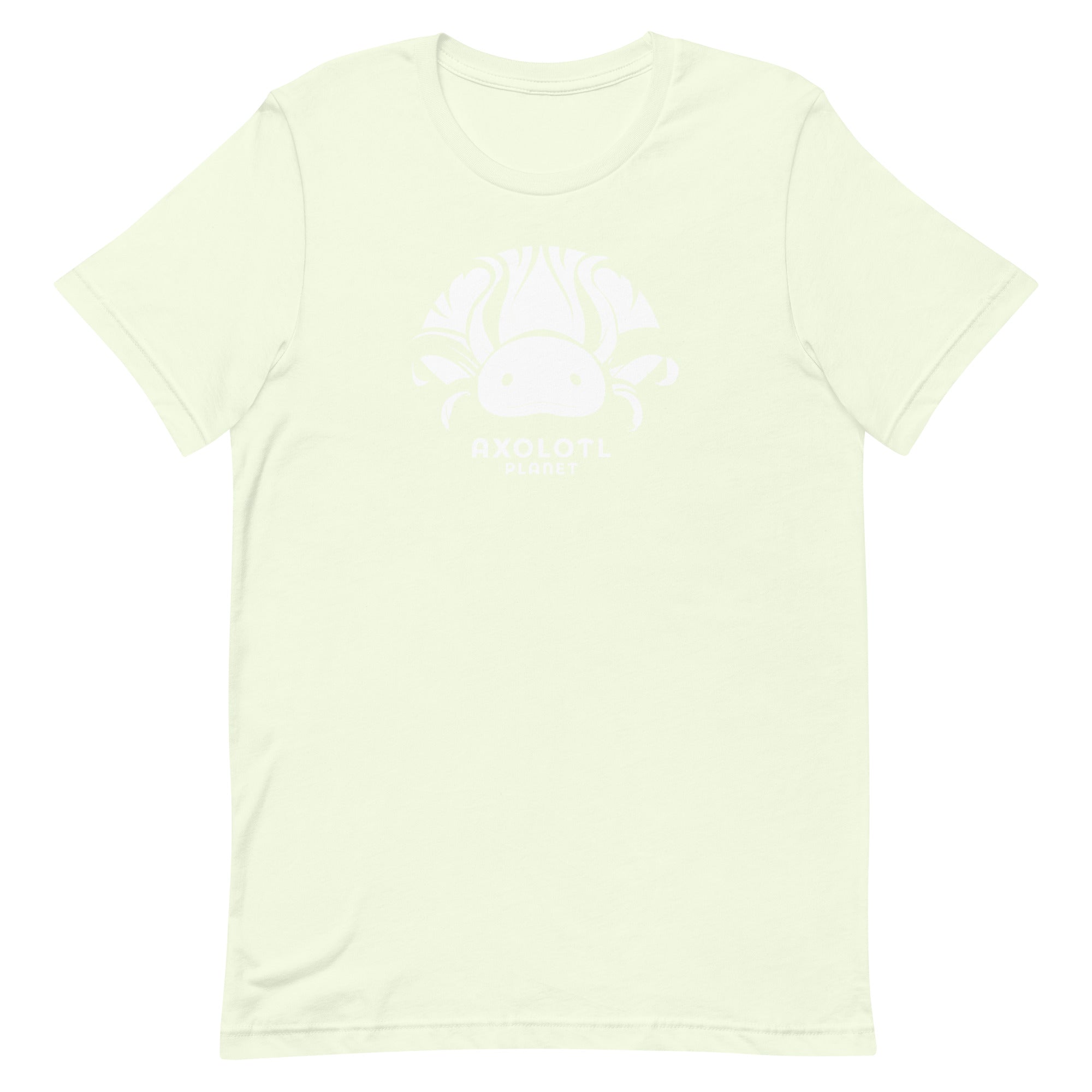 Axolotl Planet Logo (White) axolotl T-Shirt mockup