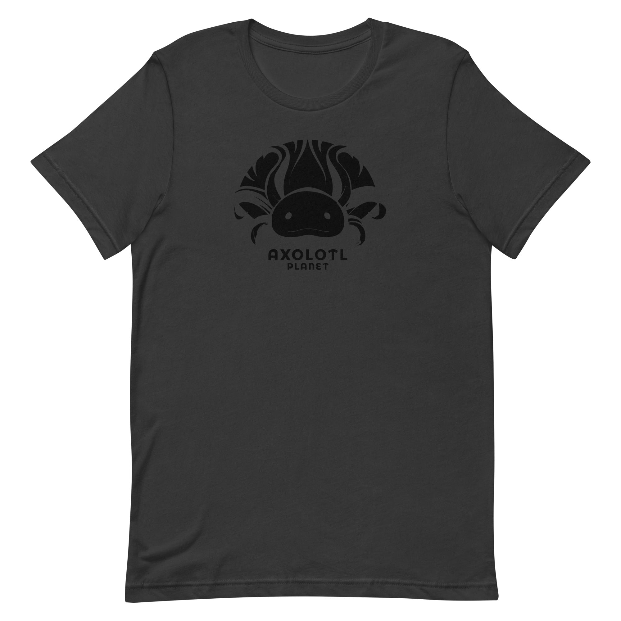 Axolotl Planet Logo (Black) axolotl T-Shirt mockup