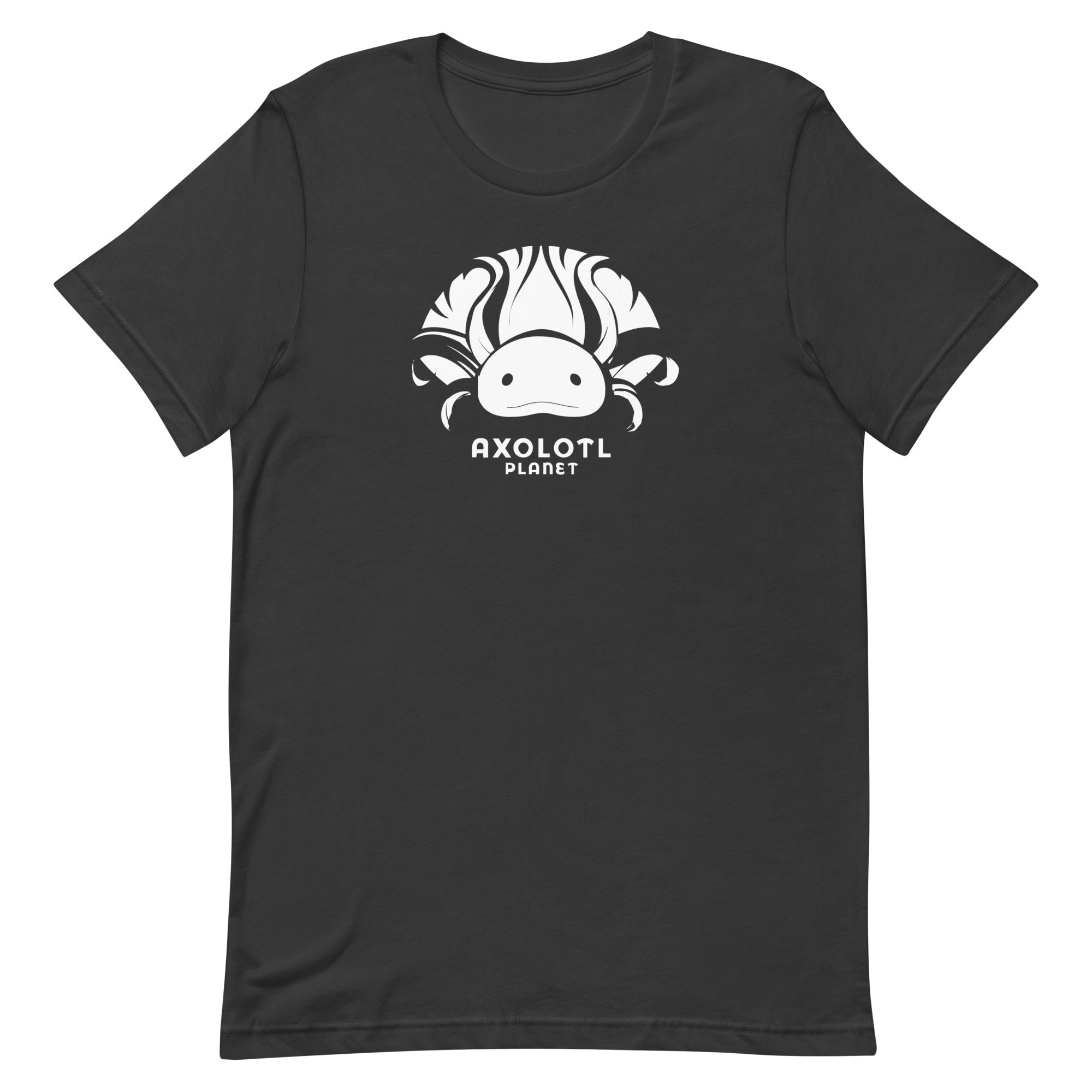 Axolotl Planet Logo (White) axolotl T-Shirt mockup