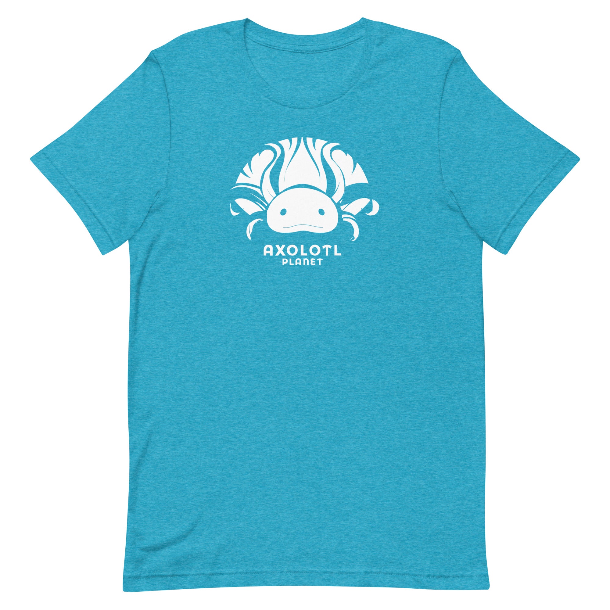 Axolotl Planet Logo (White) axolotl T-Shirt mockup