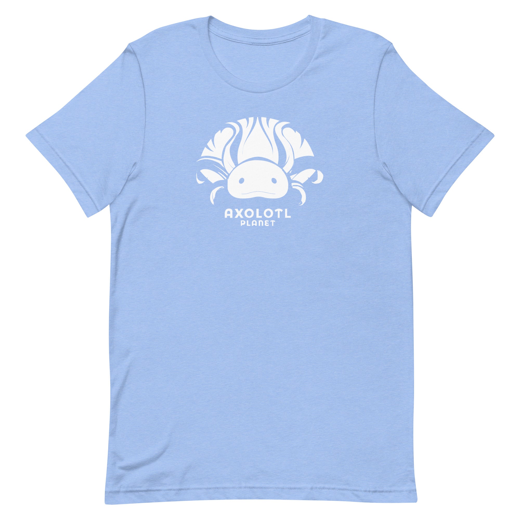 Axolotl Planet Logo (White) axolotl T-Shirt mockup