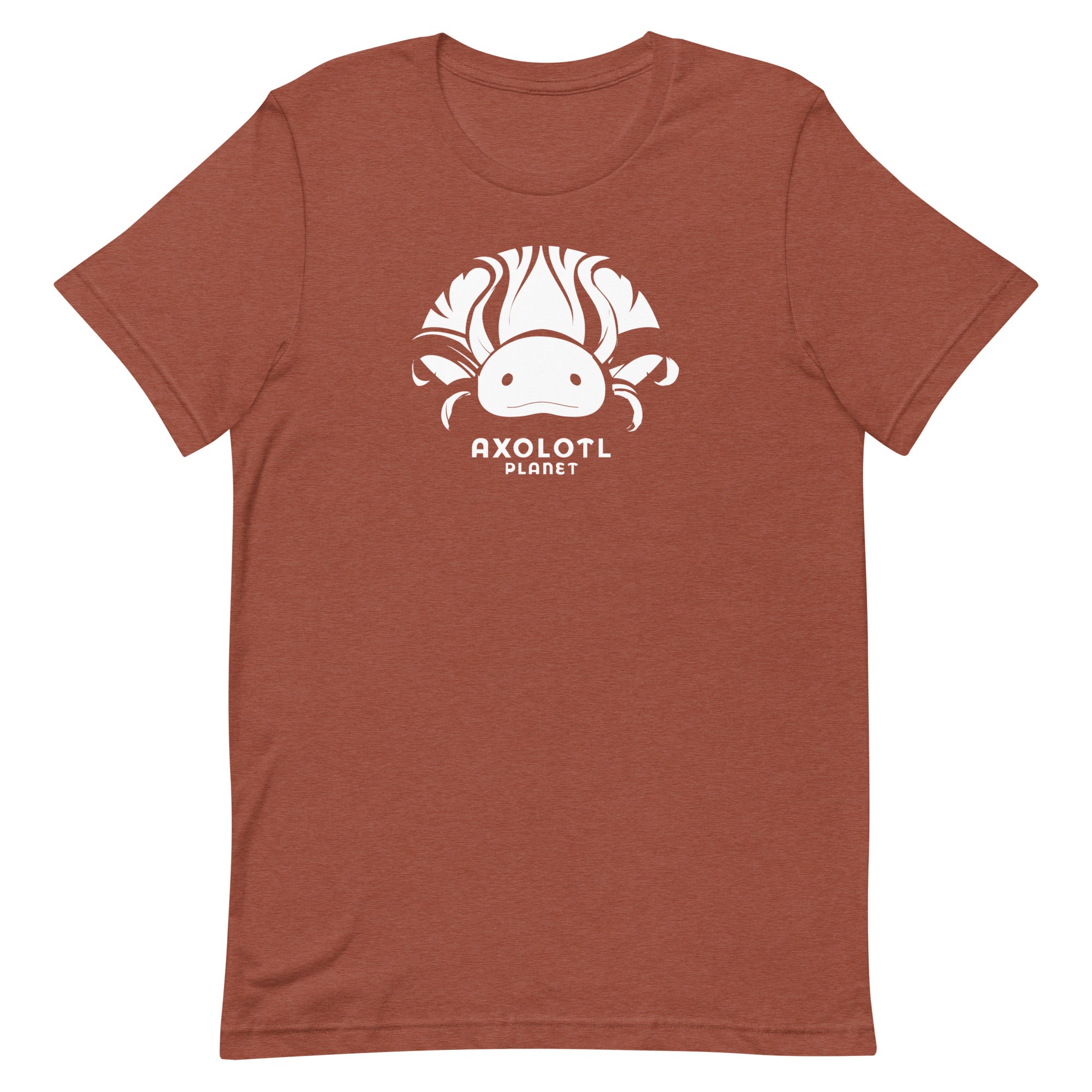Axolotl Planet Logo (White) axolotl T-Shirt mockup