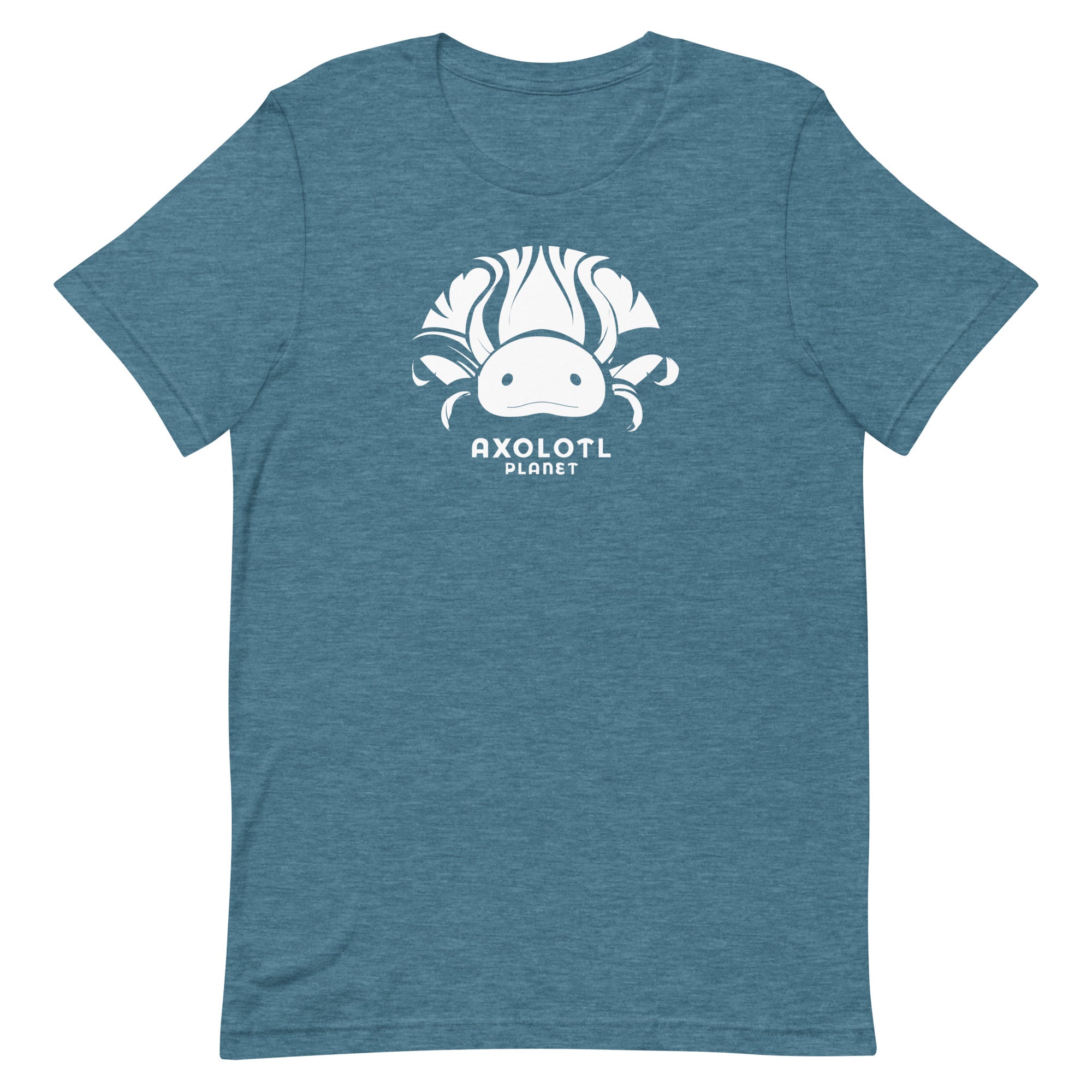 Axolotl Planet Logo (White) axolotl T-Shirt mockup