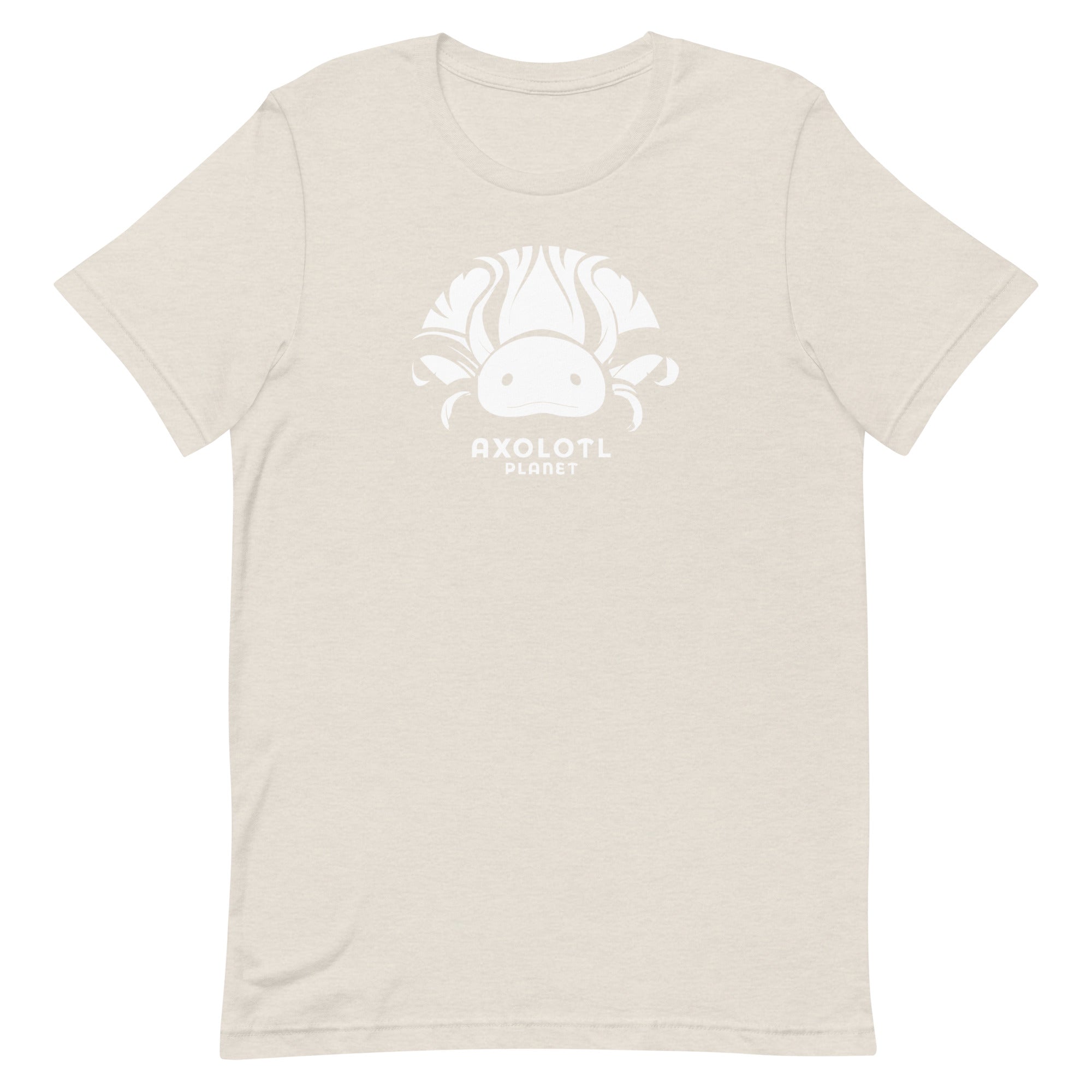 Axolotl Planet Logo (White) axolotl T-Shirt mockup