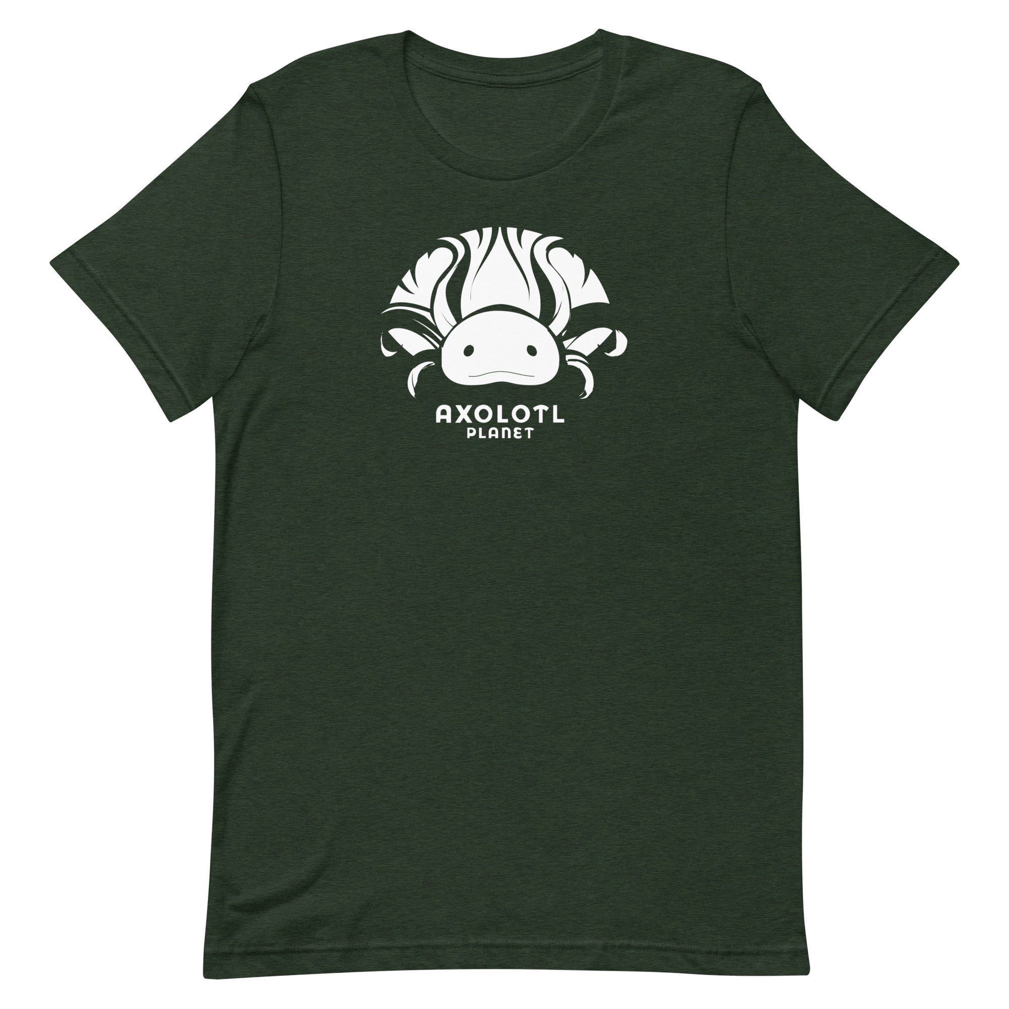 Axolotl Planet Logo (White) axolotl T-Shirt mockup