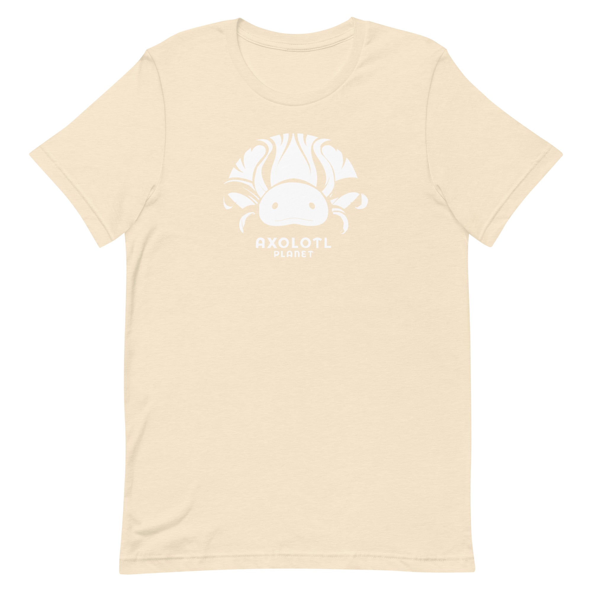 Axolotl Planet Logo (White) axolotl T-Shirt mockup