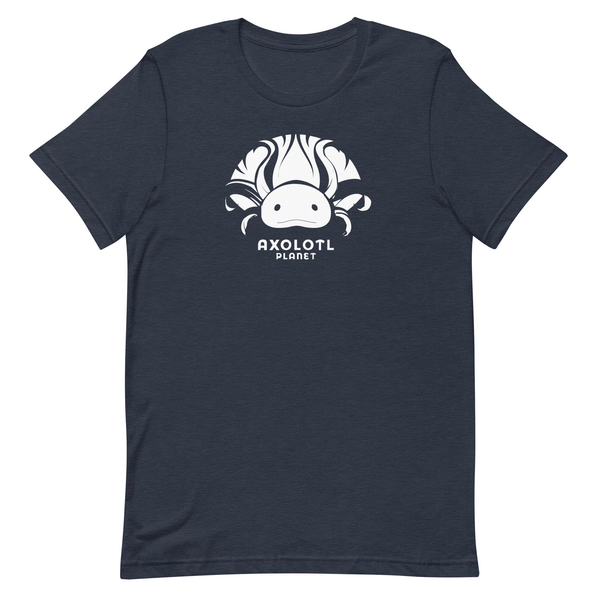 Axolotl Planet Logo (White) axolotl T-Shirt mockup