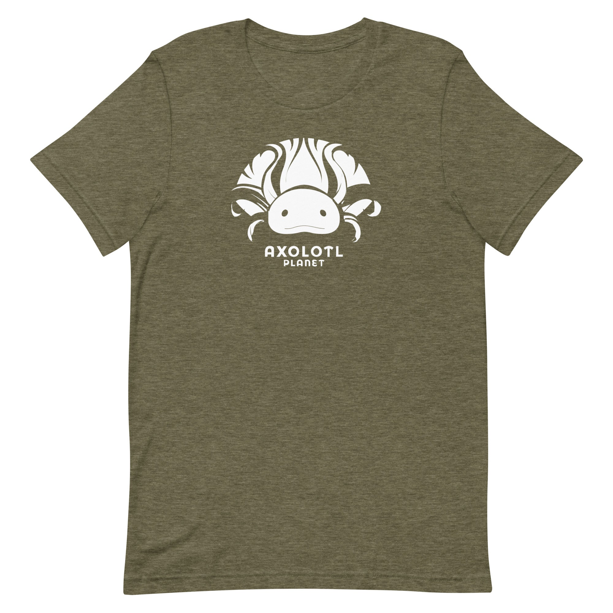Axolotl Planet Logo (White) axolotl T-Shirt mockup